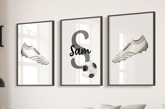 Football Personalised Name Print | Football bedroom print | Personalised Sport Print | Football artwork | Football Fan Artwork |Football art