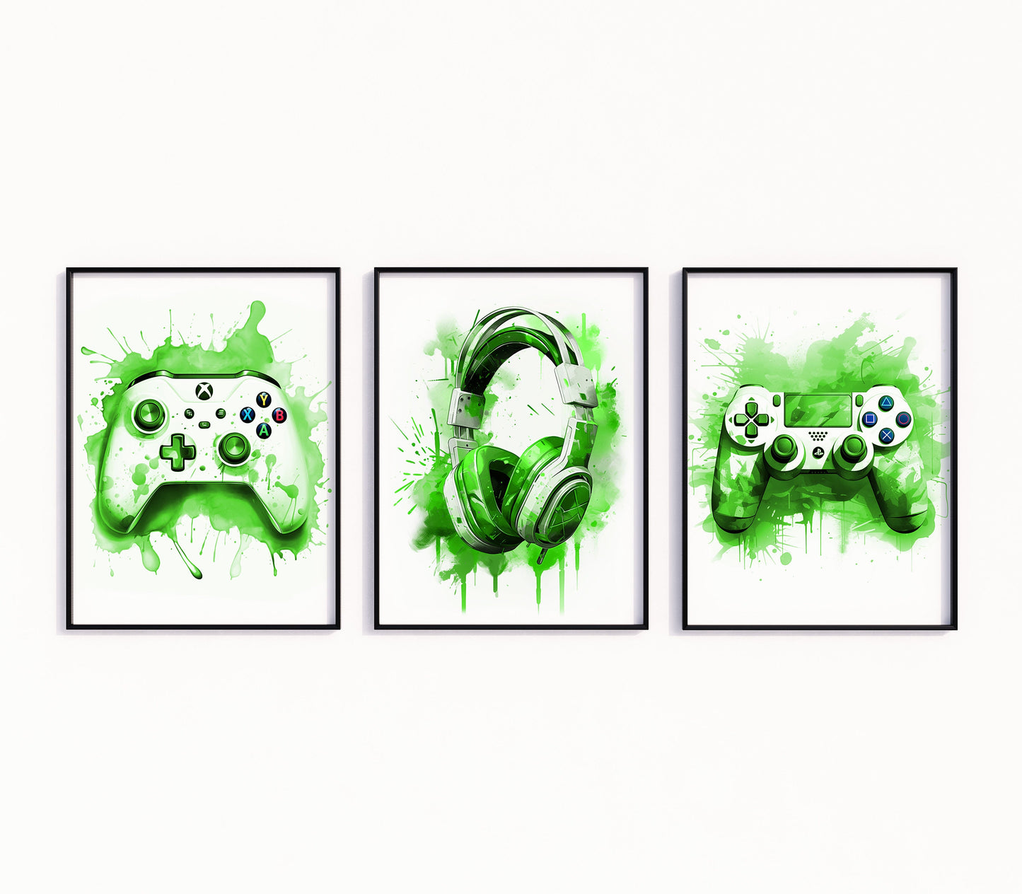 Set of 3 Gaming Prints Gaming Decor, Gamer Wall Art, Teen Room Prints, Boys Bedroom Decor, Gaming Wall Art, Graffiti Wall Video Game Art