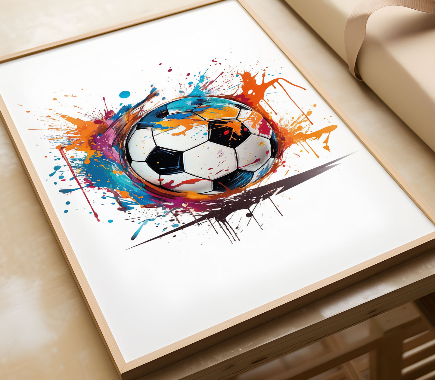 Personalised Football Wall Art Prints Personalised Football Prints Boys Bedroom Decor, Kid Bedroom Football Decor, Football Name Print Gift