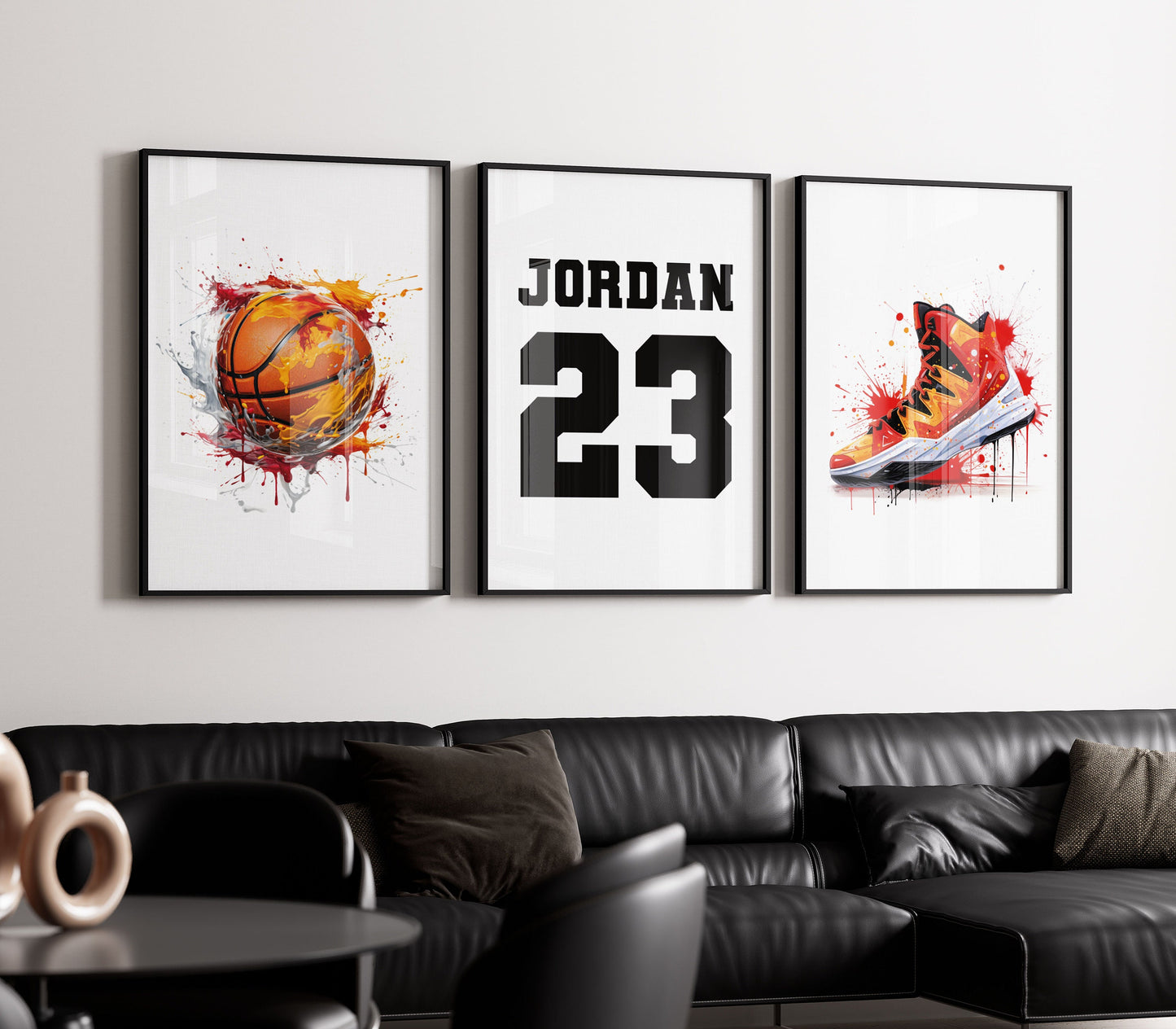 Personalised Basketball Wall Art Prints Personalised Basketball Prints Boys Bedroom Decor, Kid Bedroom Football Decor, Basketball Name Print