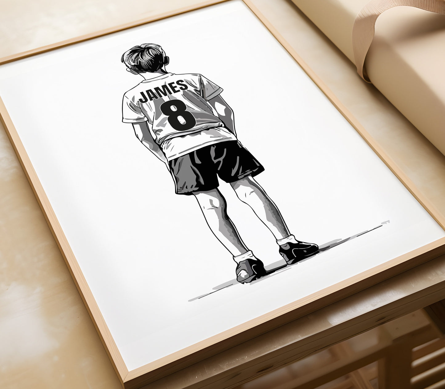 Personalised Football Wall Art Prints, Custom Football Prints, Boys Bedroom Decor, Teen Room Decor, Football Wall Art, Football Poster Gifts