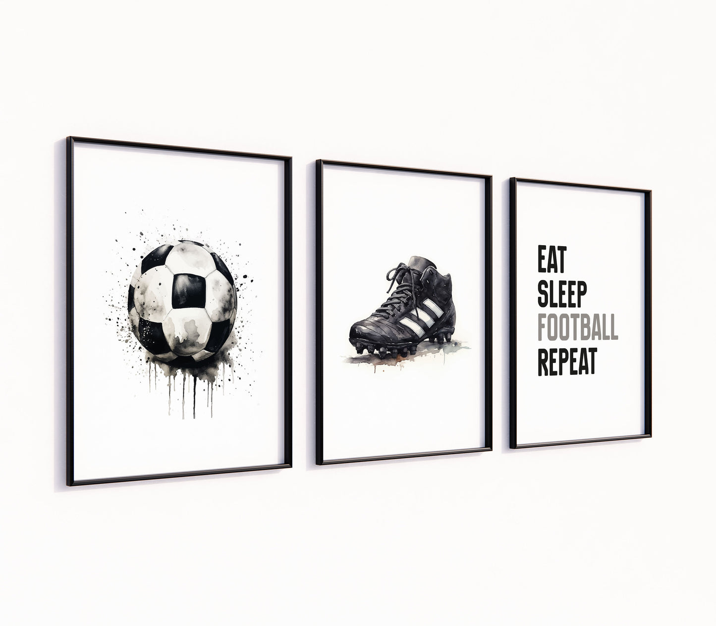 Set of 3 Football Wall Art Prints, Football Prints, Boys Bedroom Decor, Kids Bedroom Football Decor, Teen Room Prints, Gift For Boys Son