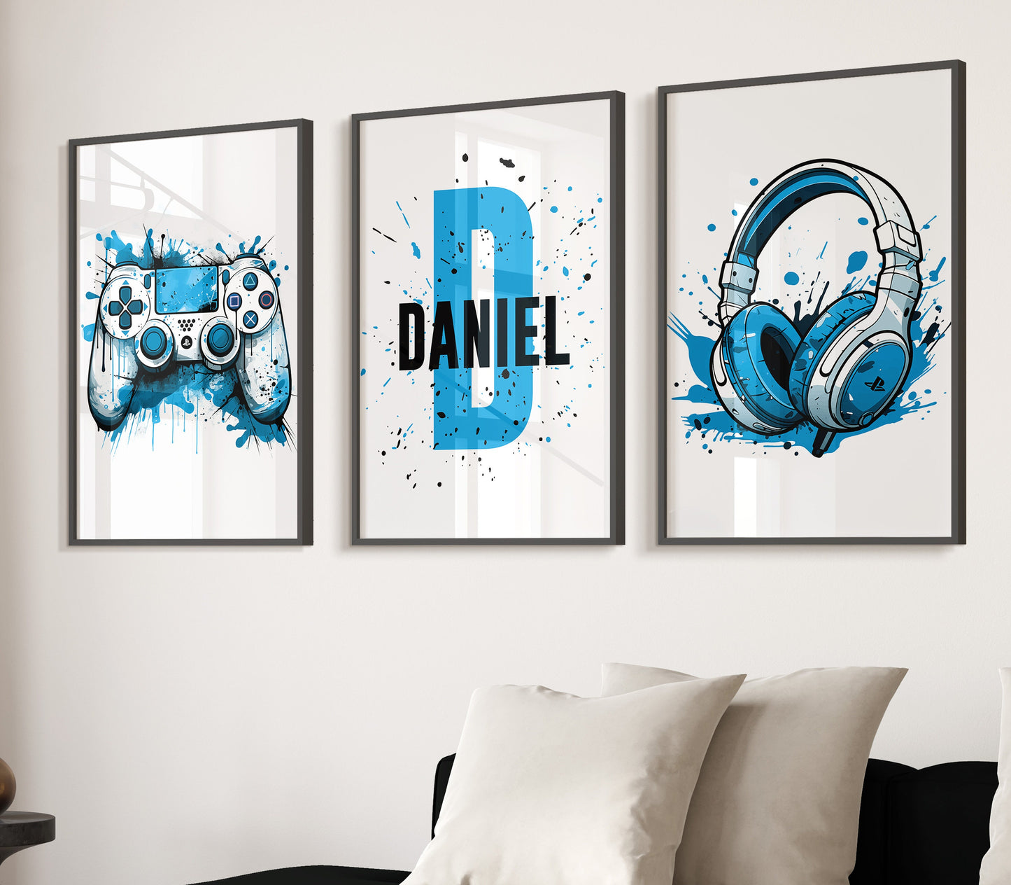 Personalised Gaming Prints Gaming Decor Gamer Wall Art Teen Room Prints, Boys Bedroom Decor, Gaming Wall Art, Games Room Graffiti Wall Art