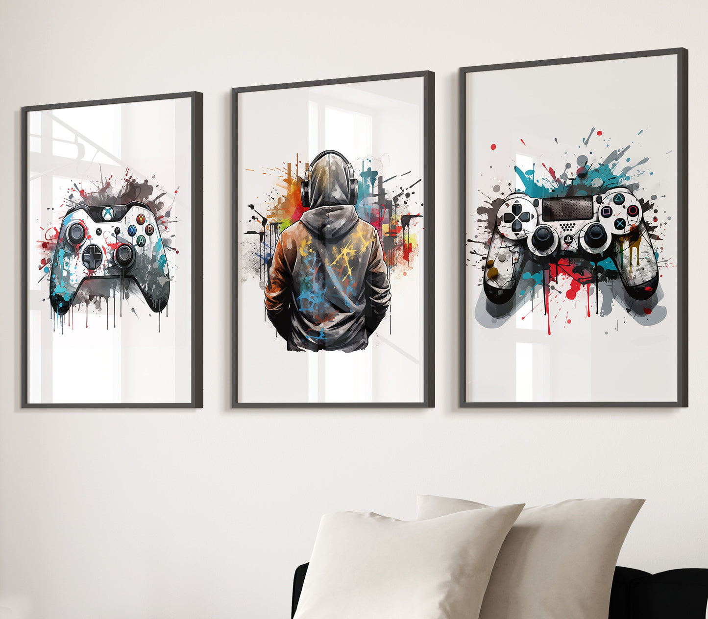 Set of 3 Gaming Prints, Gamer Decor, Gamer Wall Art, Teen Room Prints, Boys Bedroom Decor, Gaming Wall Art, Games Room Poster, Video Games