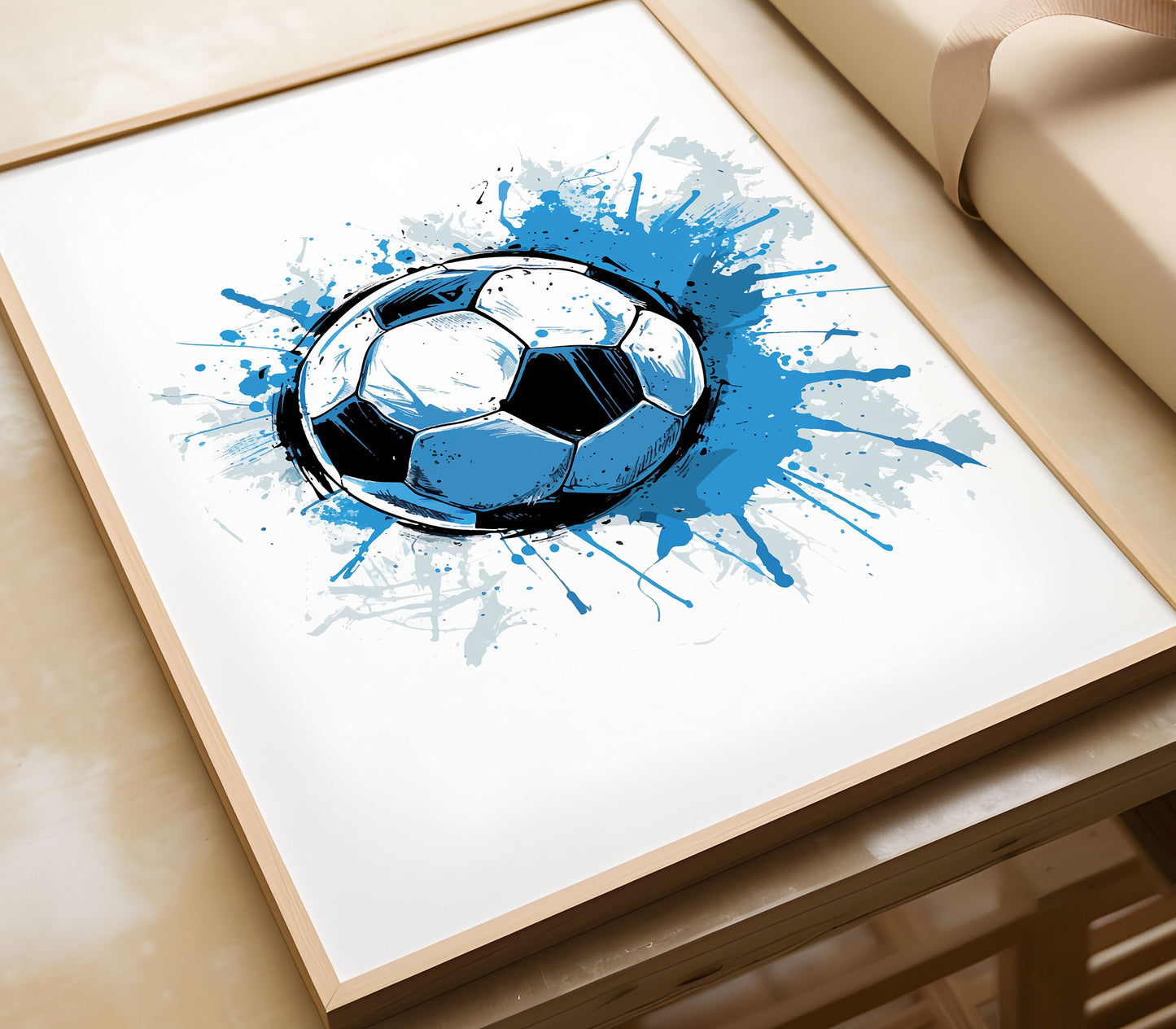 Personalised Football Wall Art Prints, Custom Football Poster, Boys Bedroom Decor, Footballer Gift, Football Wall Art, Football Prints Decor