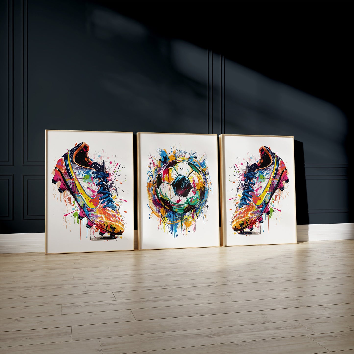 Set of 3 Football Wall Art Prints, Football Room Decor, Boys Bedroom Decor, Kids Bedroom Football Posters, Football Gifts For Son Brother