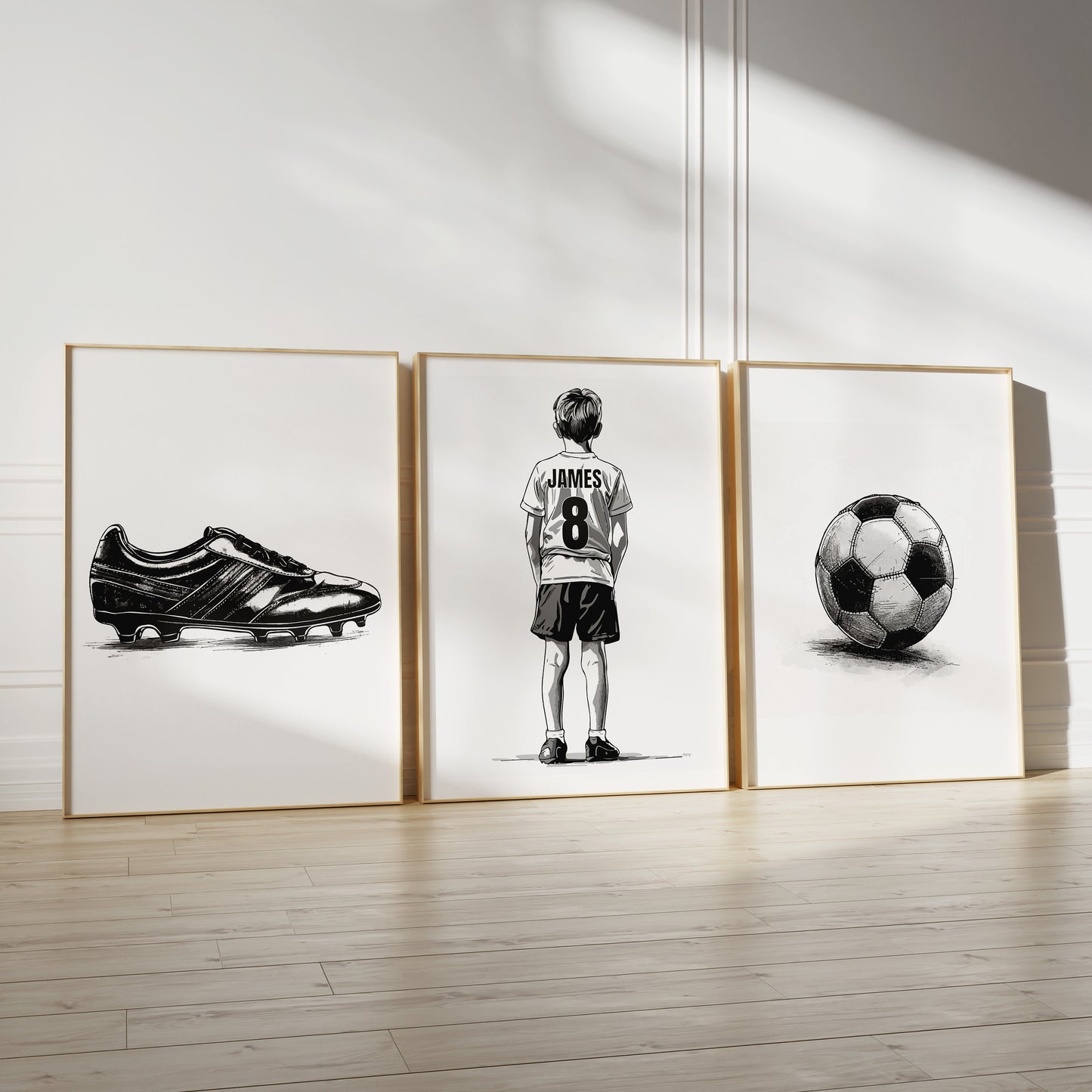 Personalised Football Wall Art Prints, Custom Football Prints, Boys Bedroom Decor, Teen Room Decor, Football Wall Art, Football Poster Gifts