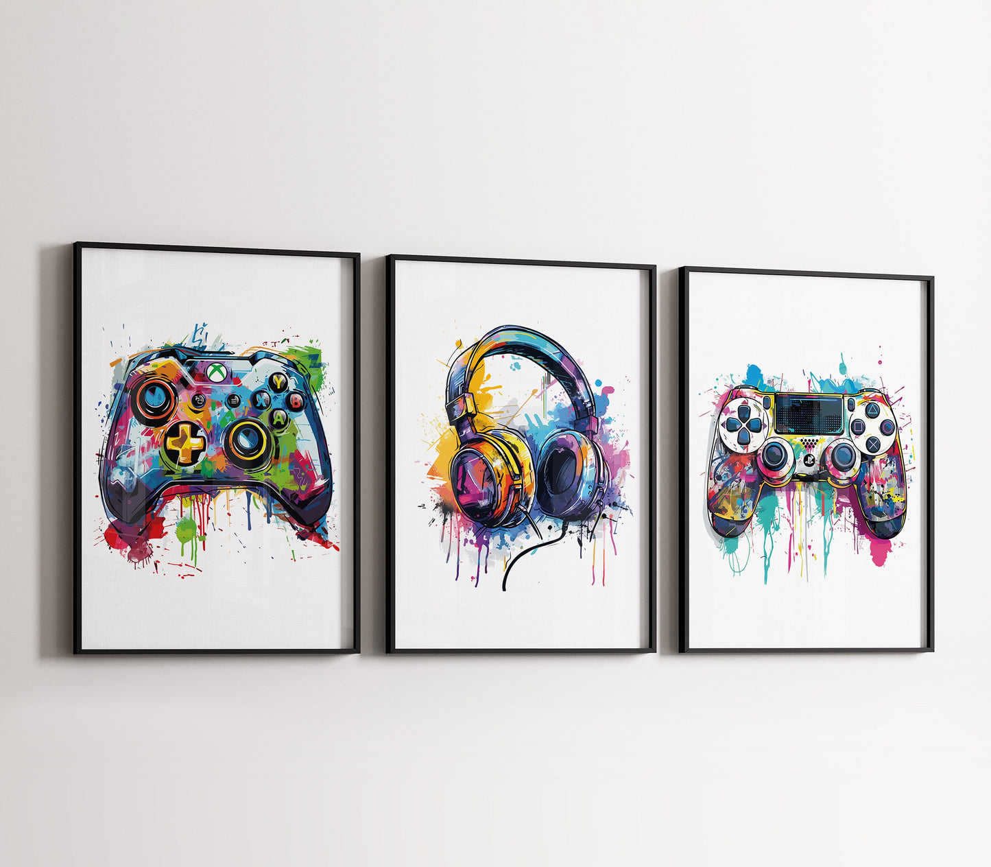 Gaming Prints Gaming Decor, Gamer Wall Art, Video Game Decor, Teen Room Prints, Boys Bedroom Decor, Gaming Wall Art, Graffiti Wall Art Print