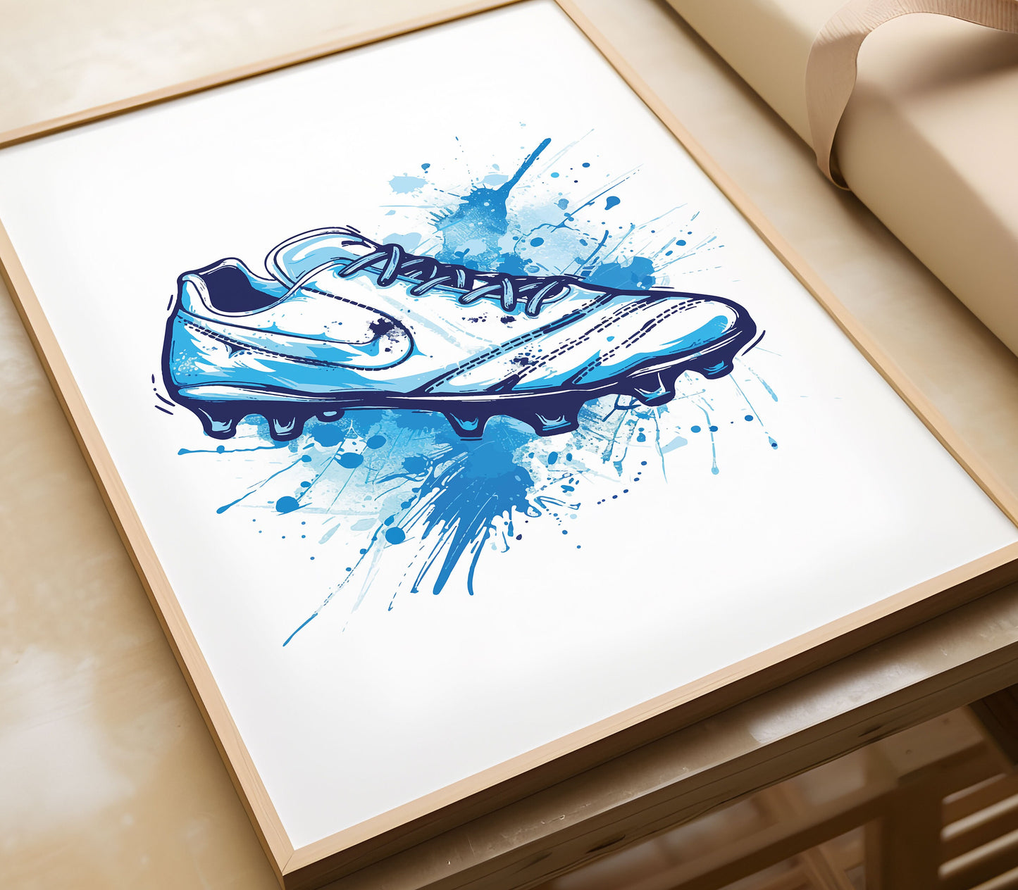 Personalised Football Wall Art Prints, Custom Football Poster, Boys Bedroom Decor, Footballer Gift, Football Wall Art, Football Prints Decor