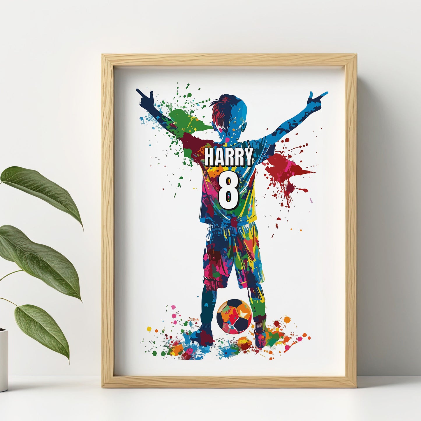 Football Soccer Player Personalised Print