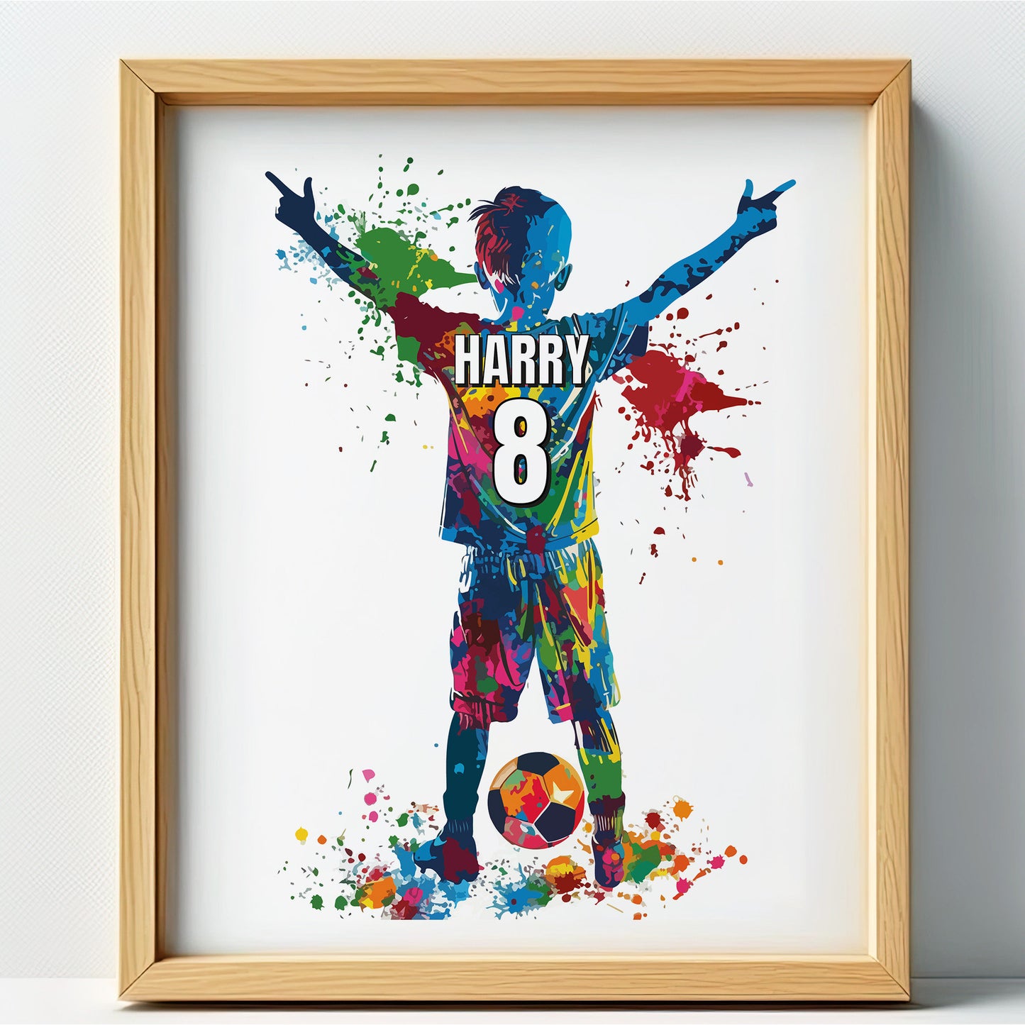 Football Soccer Player Personalised Print