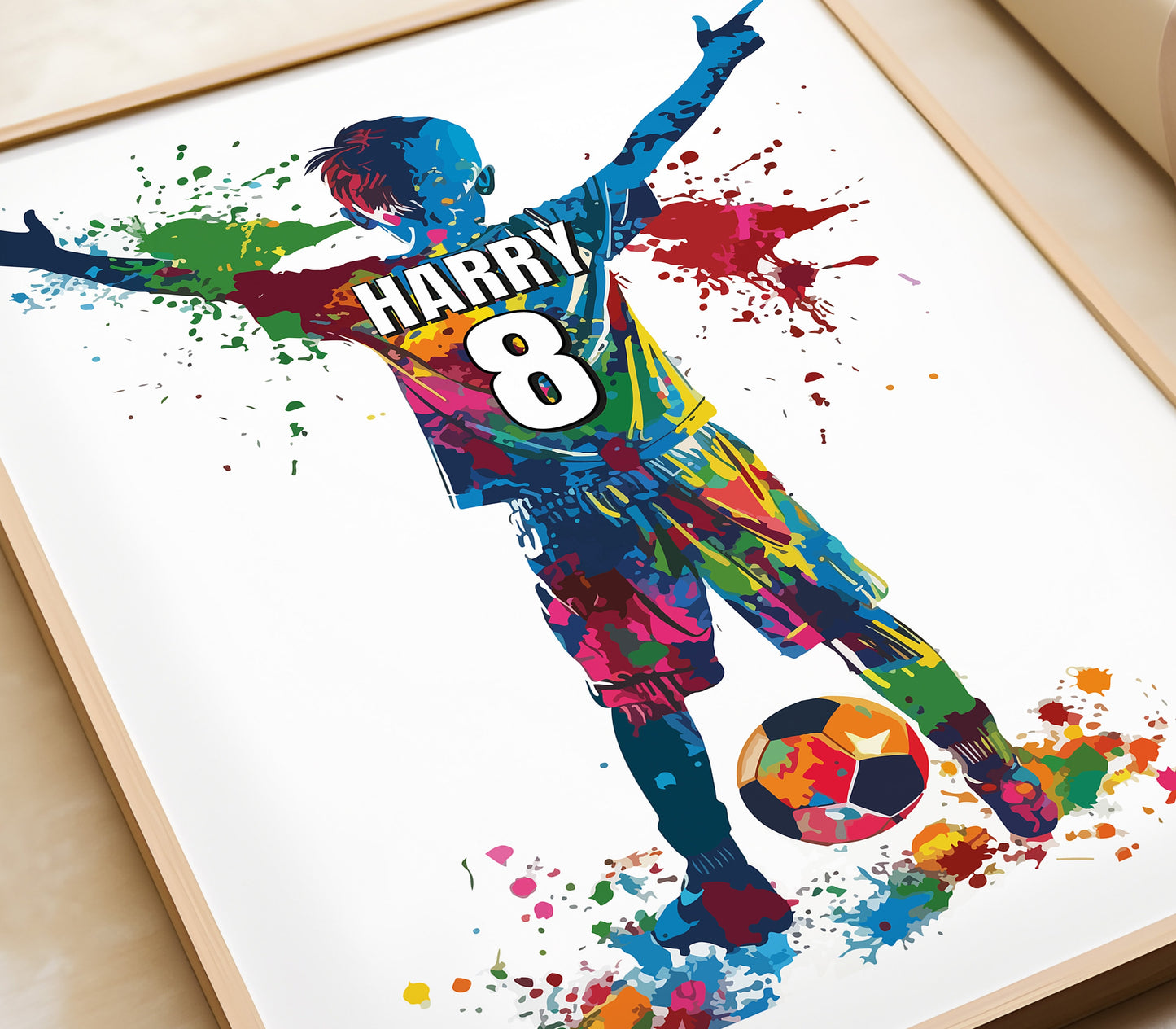 Football Soccer Player Personalised Print