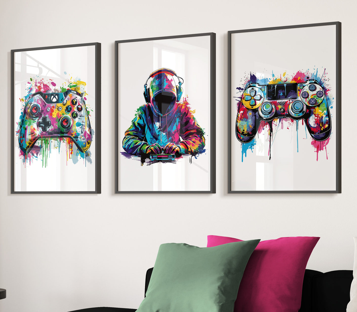 Gaming Prints Gaming Decor, Gamer Wall Art, Video Game Decor, Teen Room Prints, Boys Bedroom Decor, Gaming Wall Art, Graffiti Wall Art Print