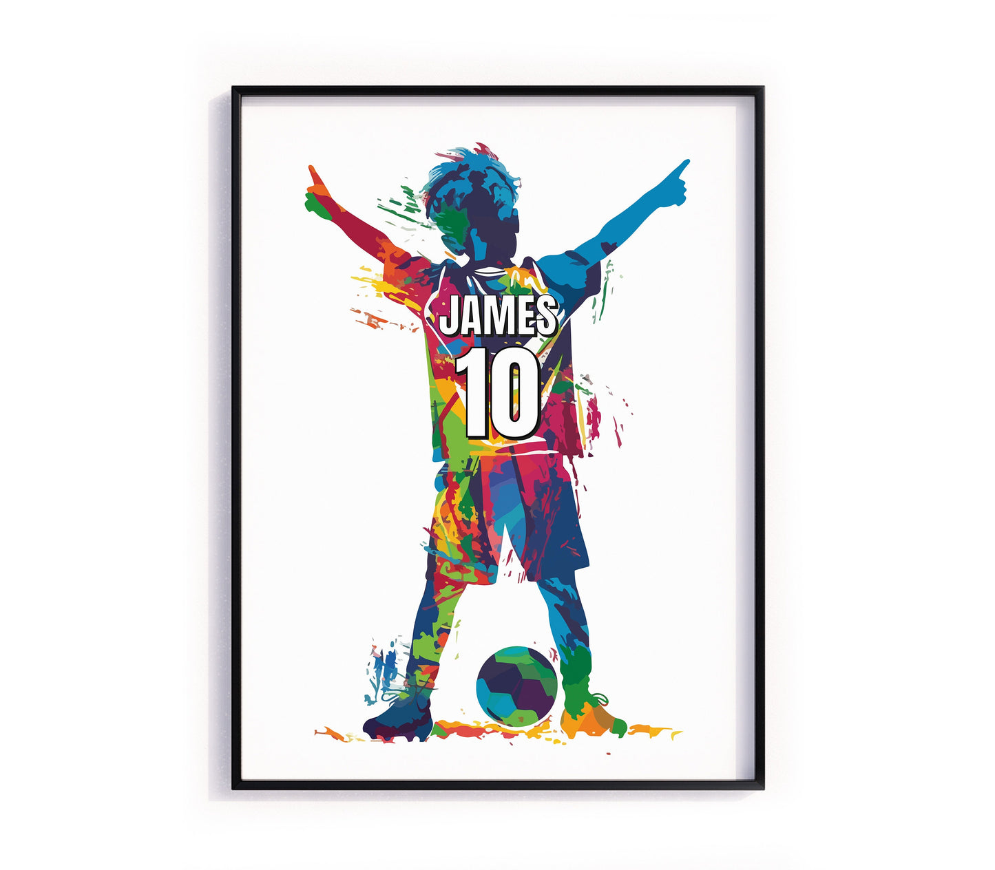 Personalised Football Print Wall Art Digital Download, Boys Bedroom Decor Custom Wall Art Football Room Decor Digital Printable Poster Print