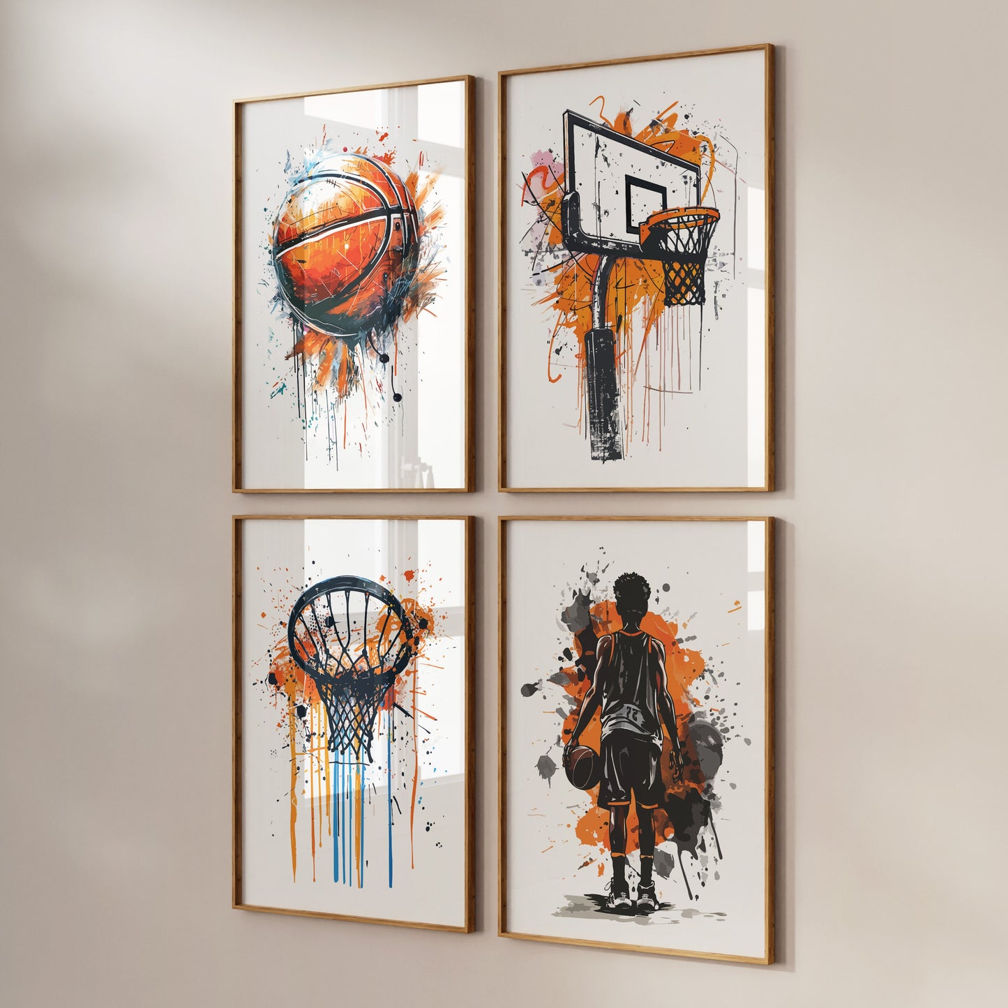 Basketball Wall Art, Basketball Prints, Basketball Poster, Boys Bedroom Room Decor, Kids Room Wall Art, Basketball Gifts For Son Brother