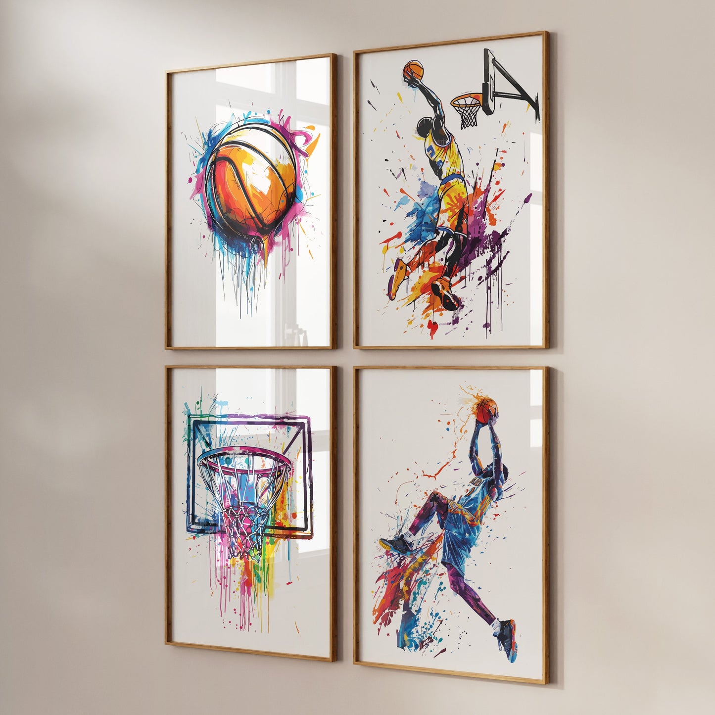 Basketball Wall Art, Basketball Prints, Basketball Poster, Boys Bedroom Room Decor, Kids Room Wall Art, Basketball Gifts For Son Brother