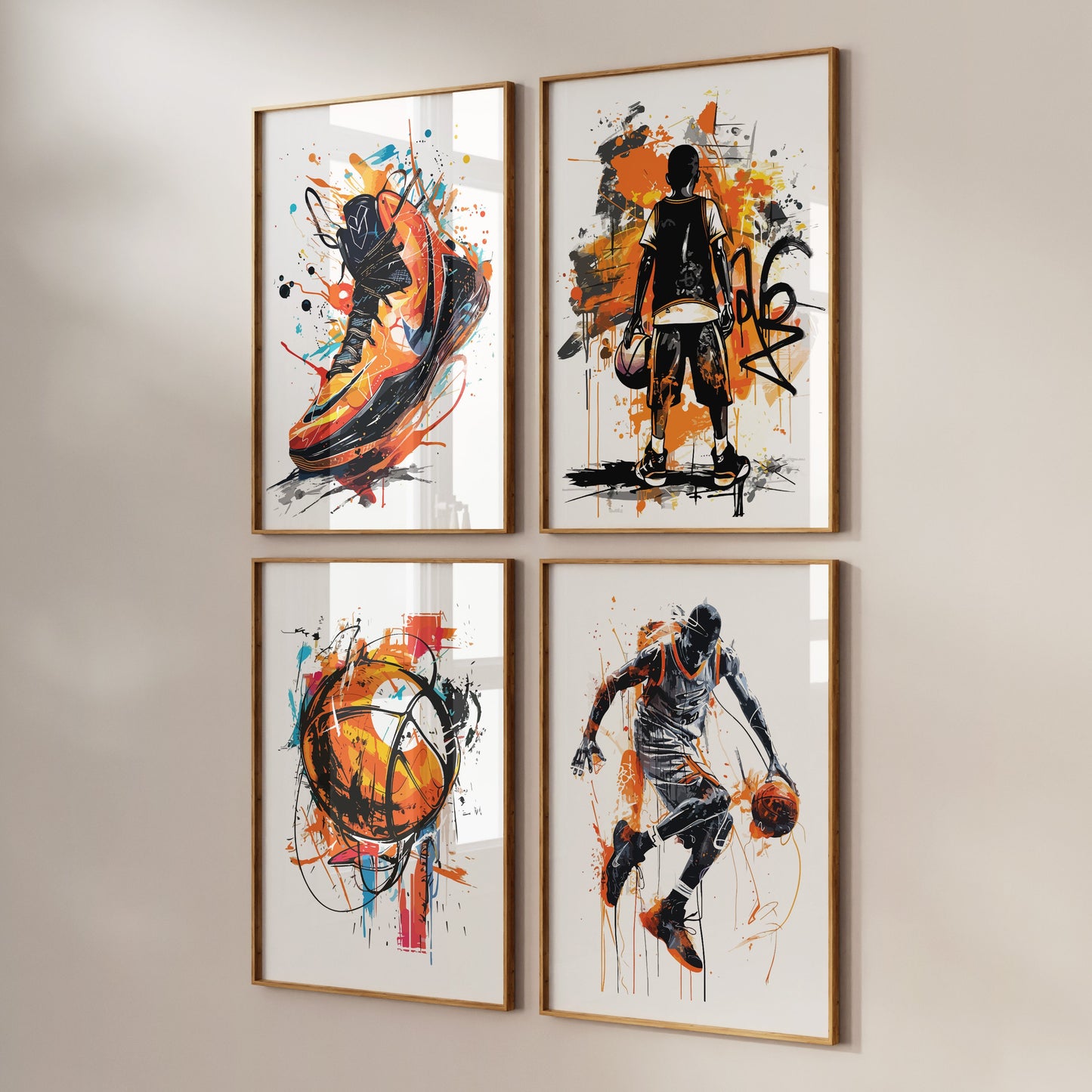 Basketball Wall Art, Basketball Prints, Basketball Poster, Boys Bedroom Room Decor, Kids Room Wall Art, Basketball Gifts For Son Brother