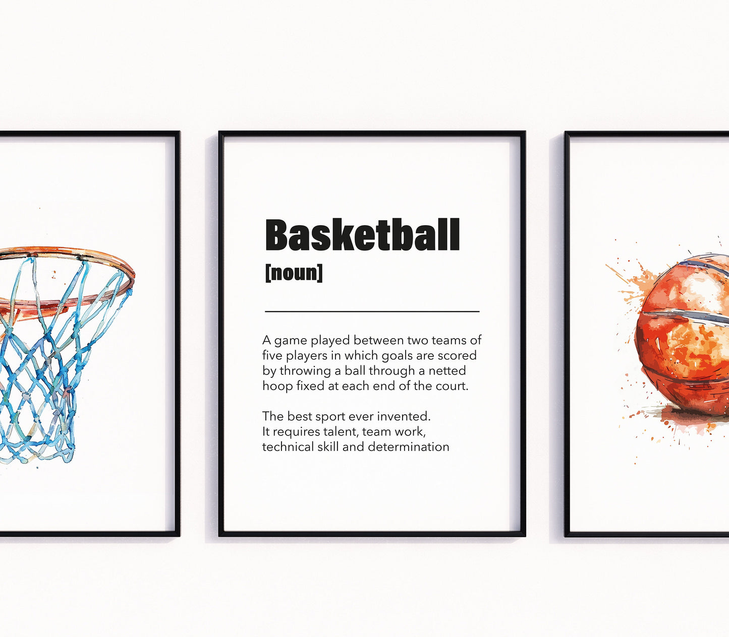 Set of 3 Basketball Wall Art Prints, Abstract Basketball Wall Art, Basketball Gifts, Boys Bedroom Decor, Teen Bedroom Prints, Son Gifts