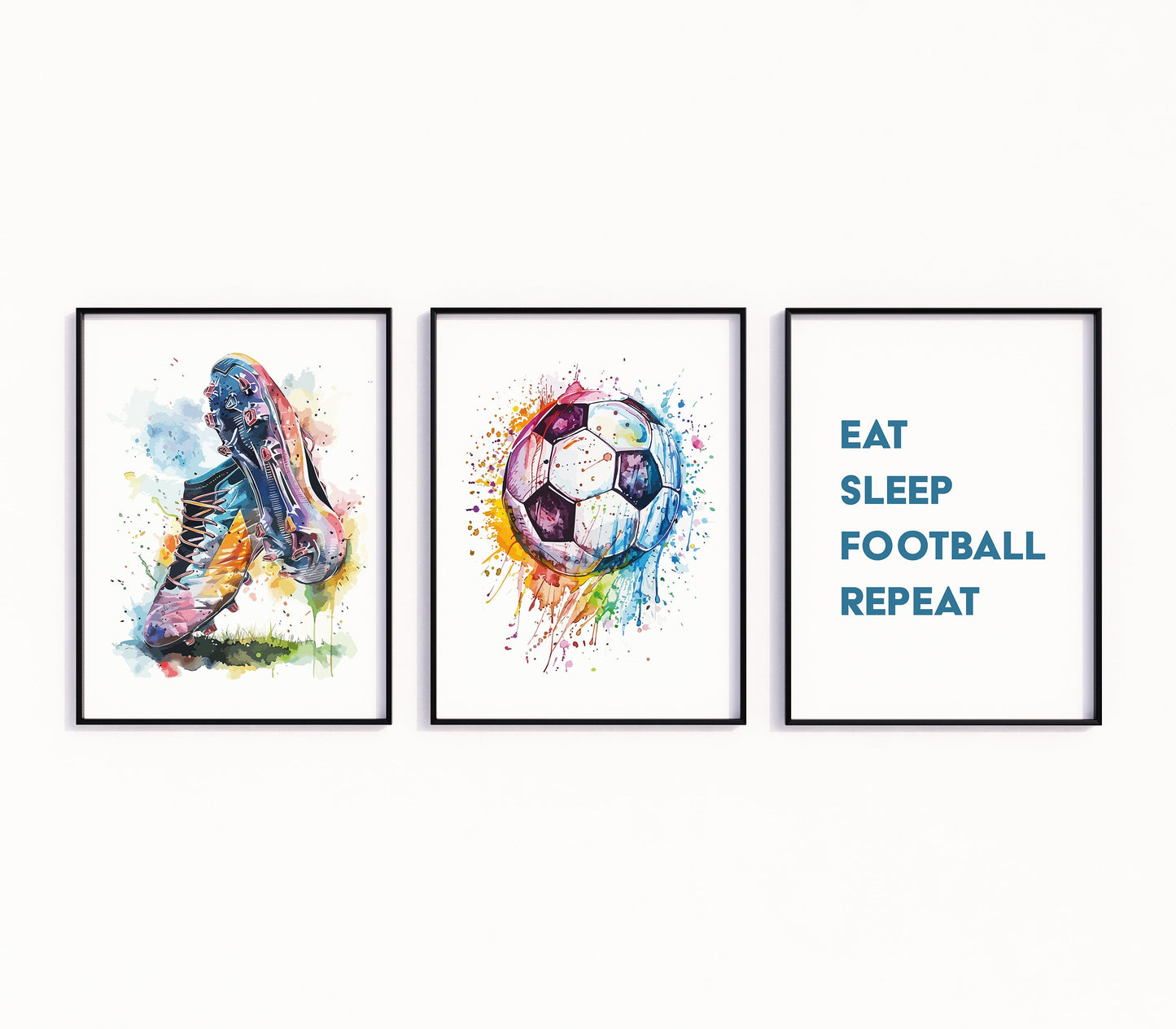 Football Wall Art Prints Football Room Boys Bedroom Decor, Kid Teen Bedroom Football Decor, Football Soccer Poster Gifts For Son Brother