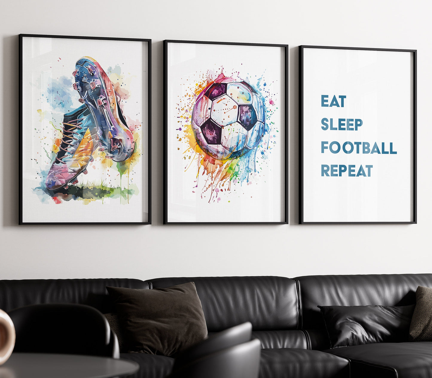 Football Wall Art Prints Football Room Boys Bedroom Decor, Kid Teen Bedroom Football Decor, Football Soccer Poster Gifts For Son Brother