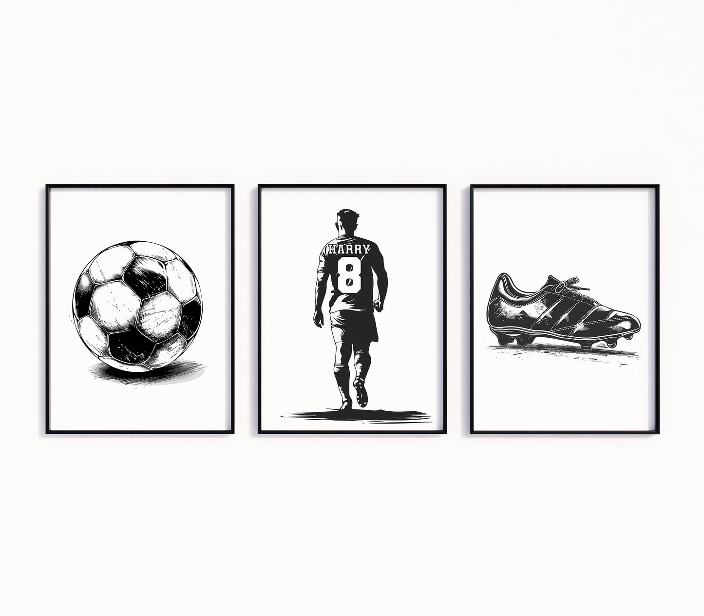 Personalised Football Wall Art Prints Custom Football Poster, Boys Bedroom Decor, Teen Room Decor, Football Wall Art, Football Prints Decor