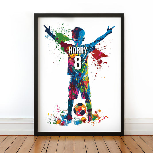 Football Soccer Player Personalised Print