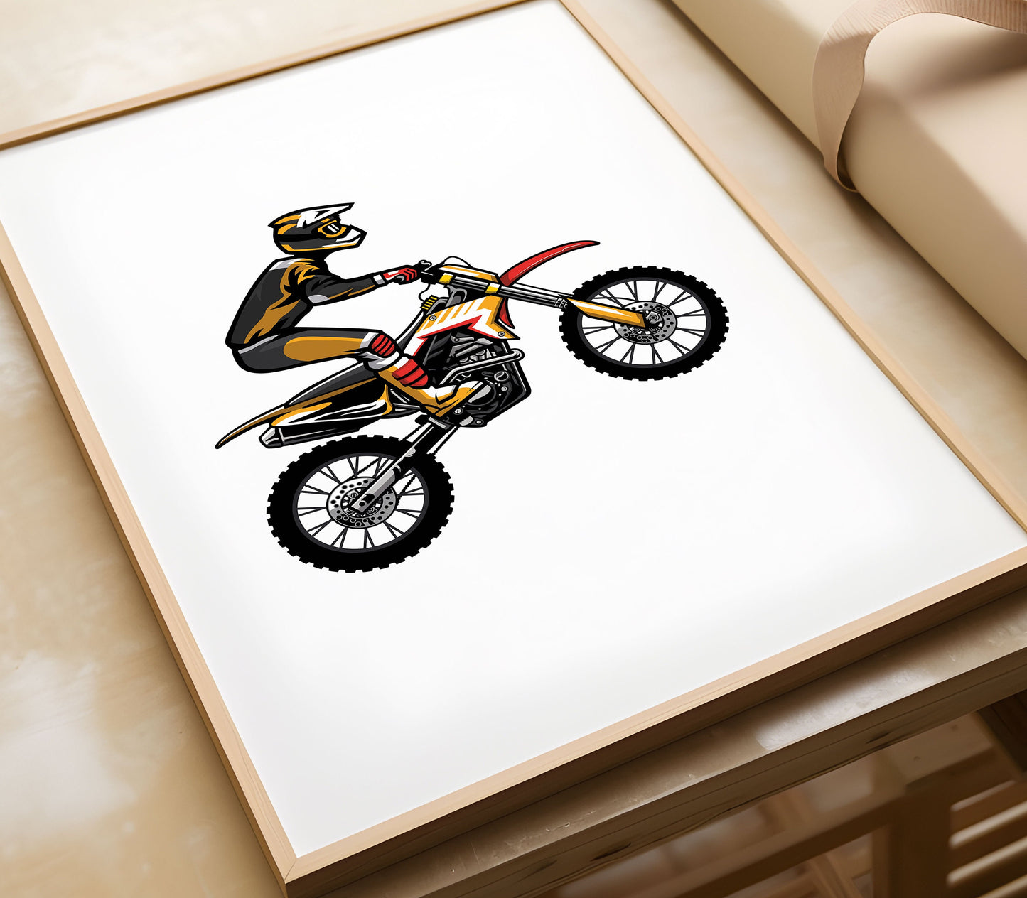 Motocross Wall Decor, Dirt Bike Print, Boy Wall Art, Motorbike Decor, Little Racer Dude, Biker Wall Art, Boys Nursery Prints, Toddler Room