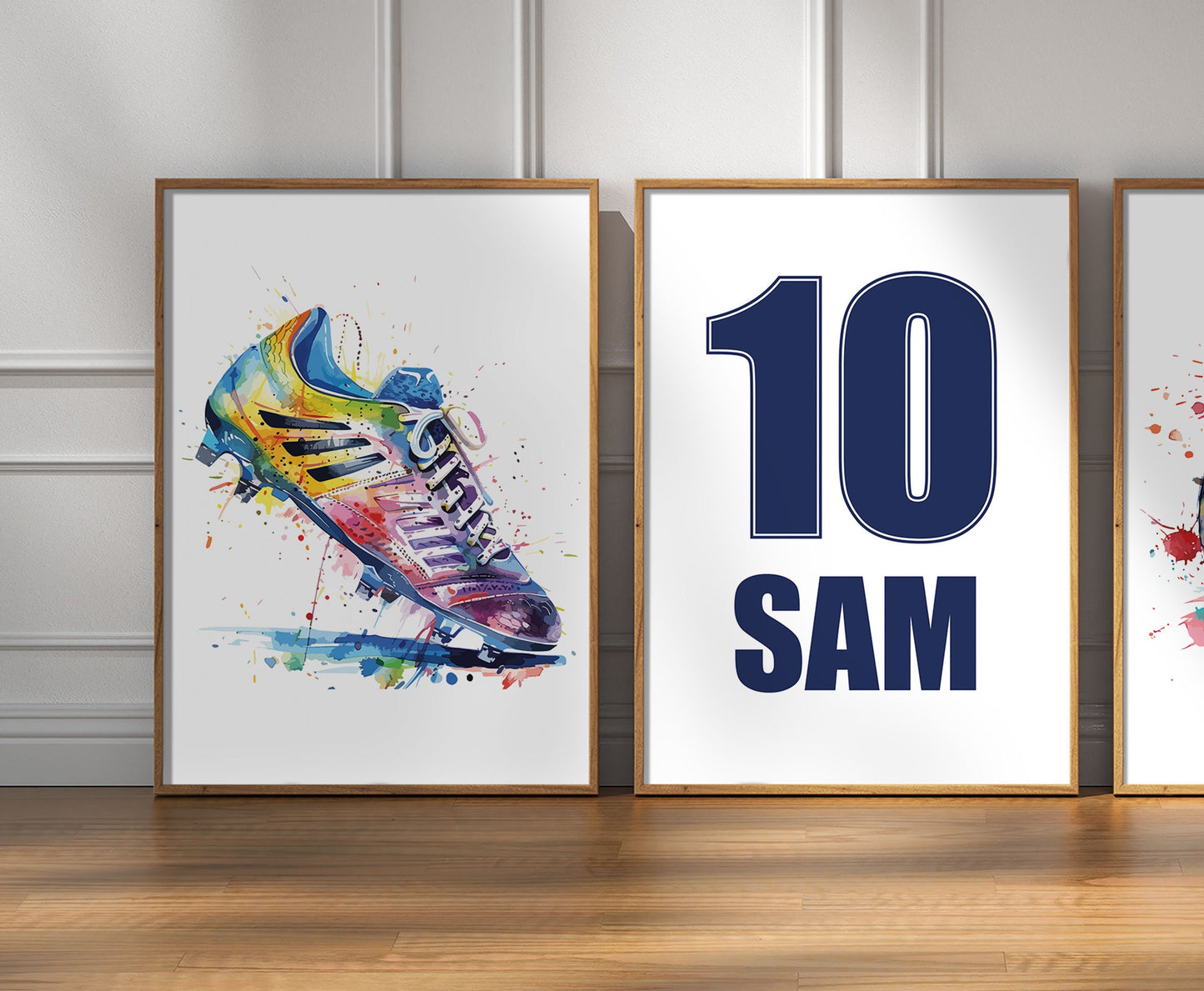 Set of 3 Rugby Wall Art Prints, Custom Rugby Prints, Boys Bedroom Decor, Kids Bedroom Rugby Decor, Rugby Poster, Rugby Gifts, Son Gifts