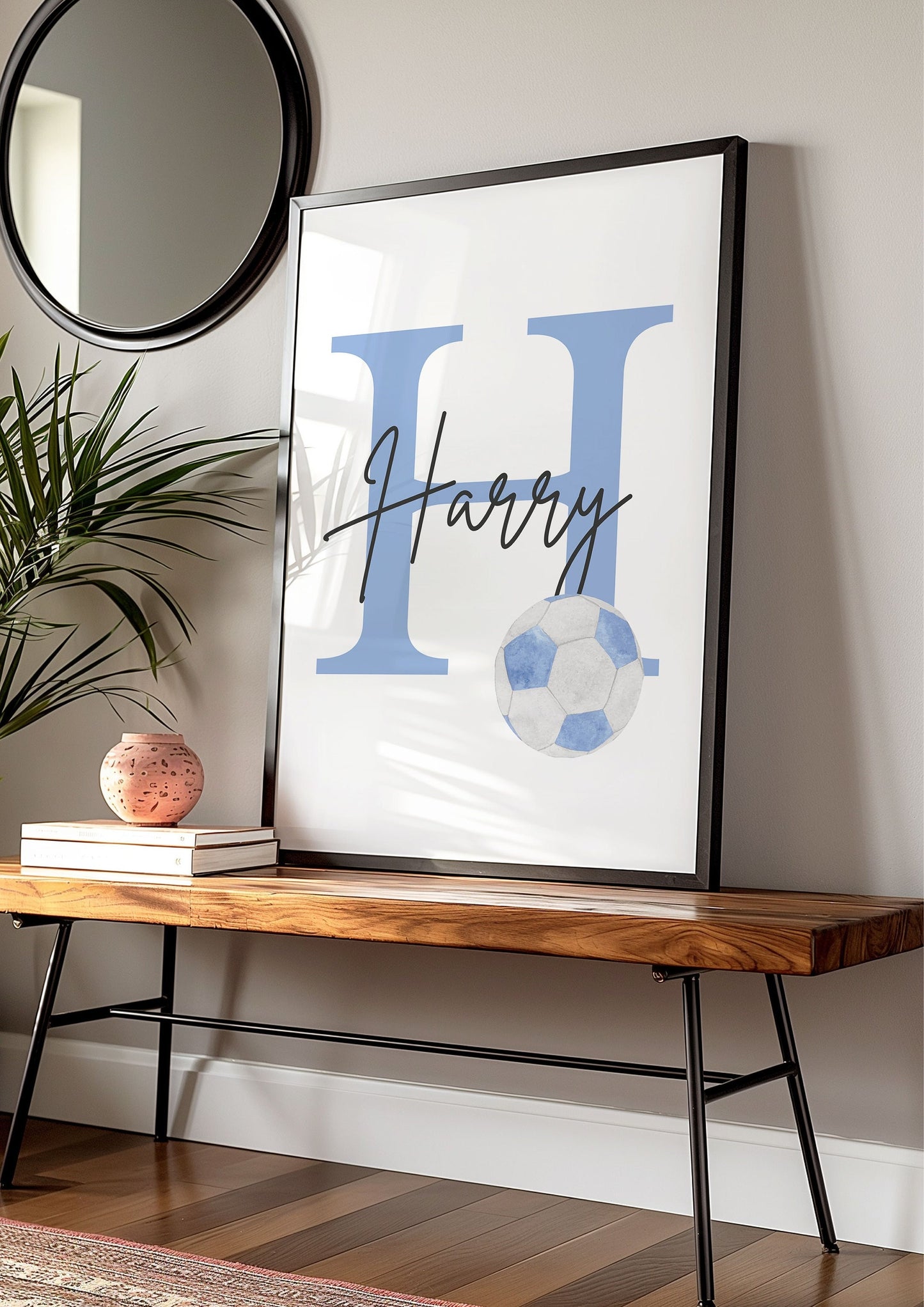 Football Personalised Name Print | Football bedroom print | Personalised Sport Print | Football Poster | Football Fan Artwork | Football art