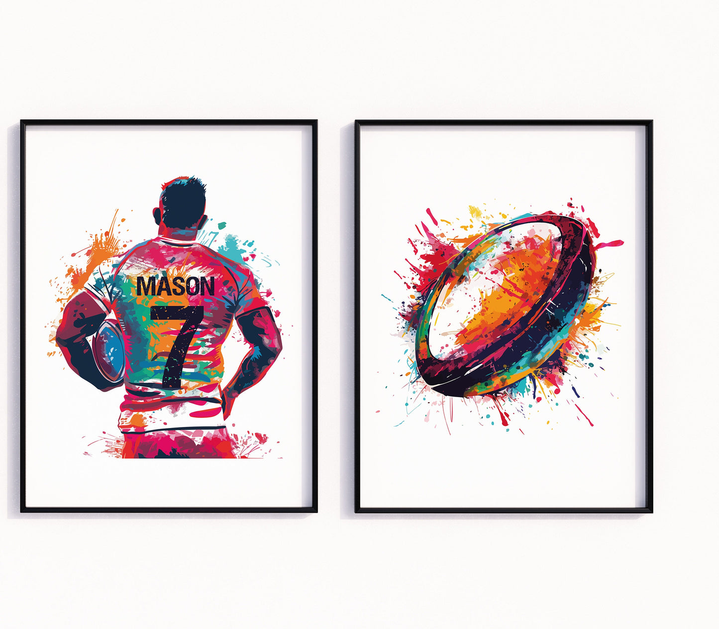 Rugby Prints, Rugby Wall Art Set of 3, Gift For Boys, Boys Bedroom Decor, Ruby Player Gifts, Rugby Gifts, Rugby Posters, Boys Bedroom Prints