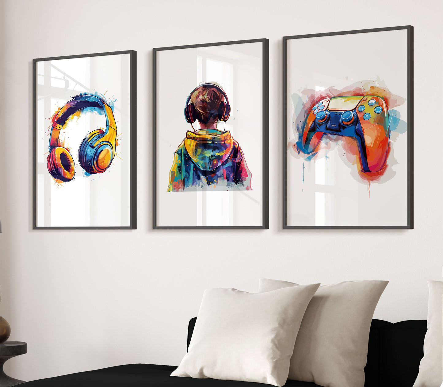 Set of 3 Gaming Prints, Gamer Decor, Gamer Wall Art, Teen Room Prints, Boys Bedroom Decor, Gaming Wall Art, Games Room Poster, Gamer Gifts