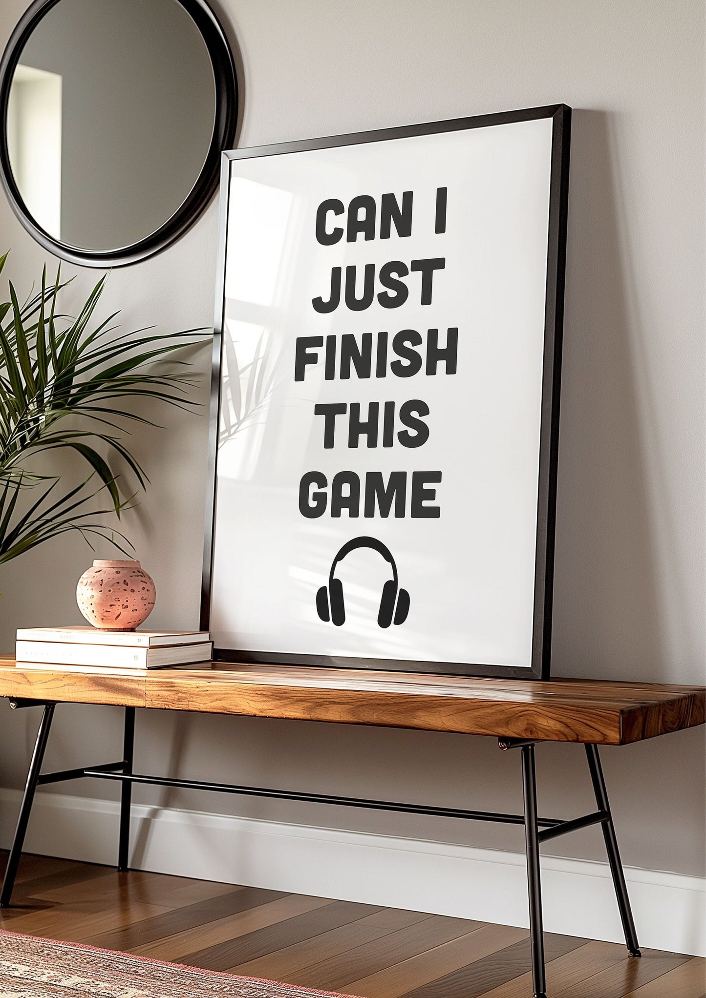 Gaming Print, Can I Just Finish This Game, Gaming Wall Art, Gaming Gifts, Gift For Gamer, Boys Bedroom Decor, Games Room Decor, Gamer Gifts