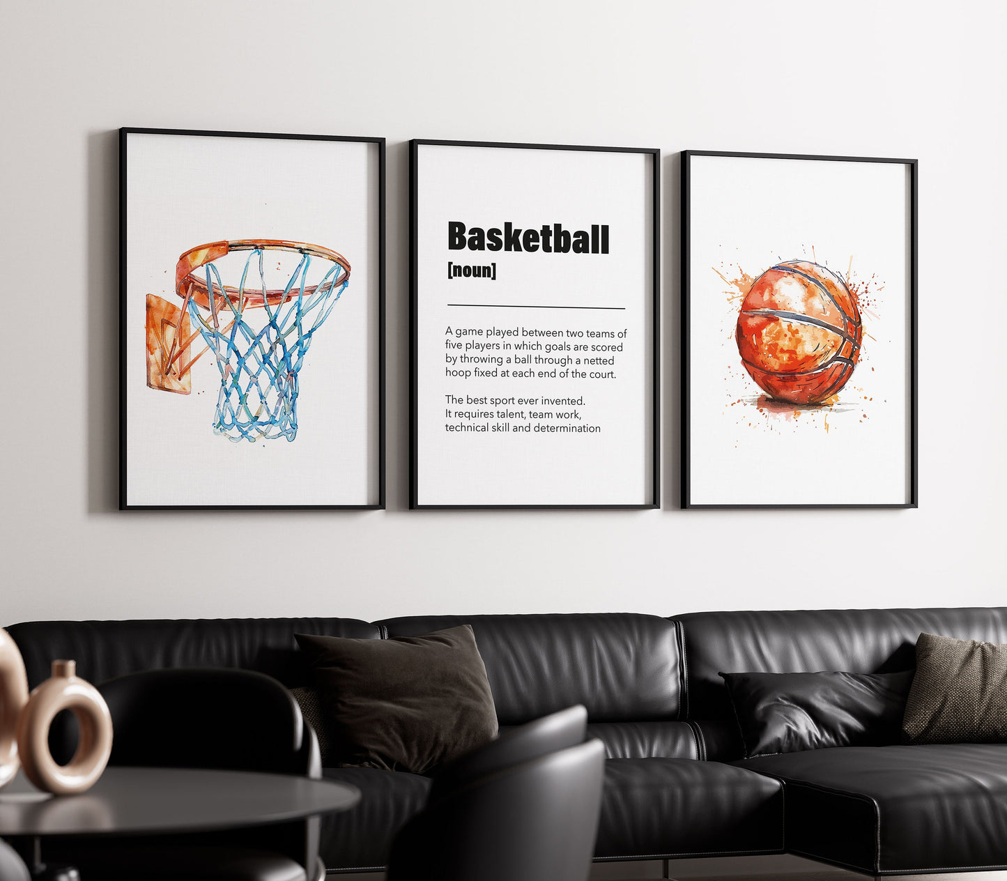 Set of 3 Basketball Wall Art Prints, Abstract Basketball Wall Art, Basketball Gifts, Boys Bedroom Decor, Teen Bedroom Prints, Son Gifts