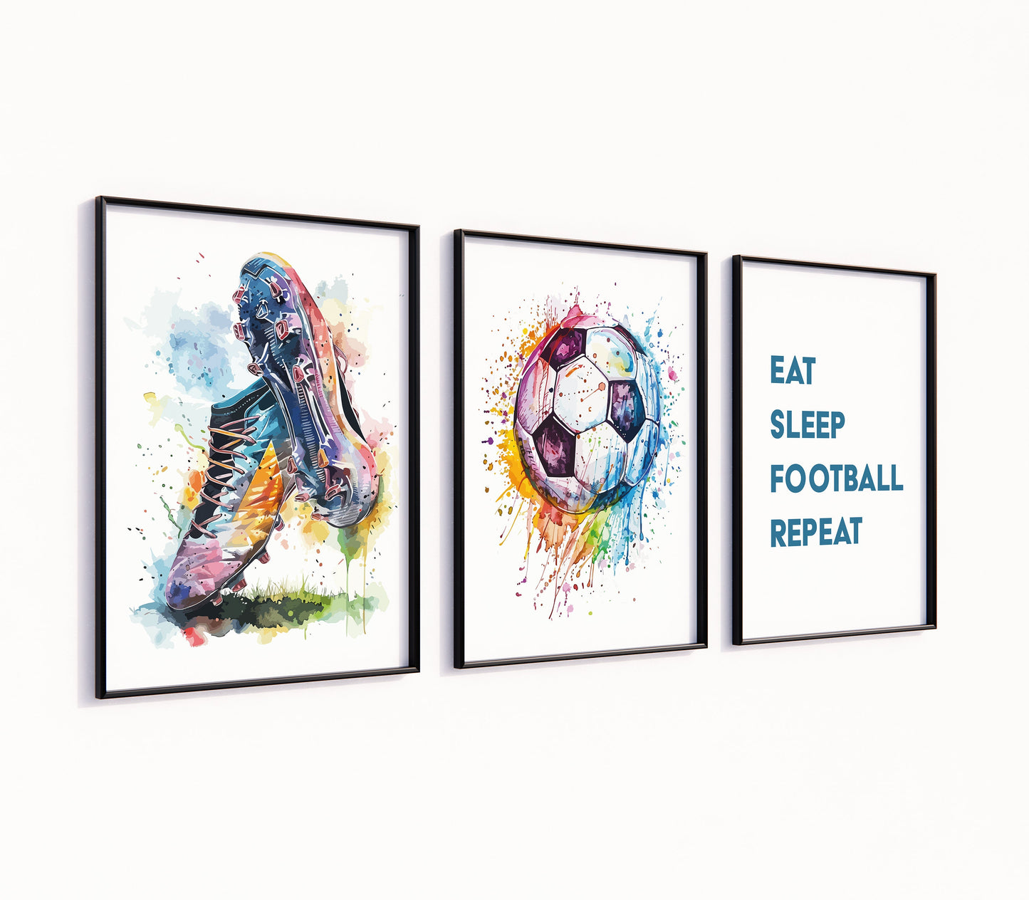 Football Wall Art Prints Football Room Boys Bedroom Decor, Kid Teen Bedroom Football Decor, Football Soccer Poster Gifts For Son Brother