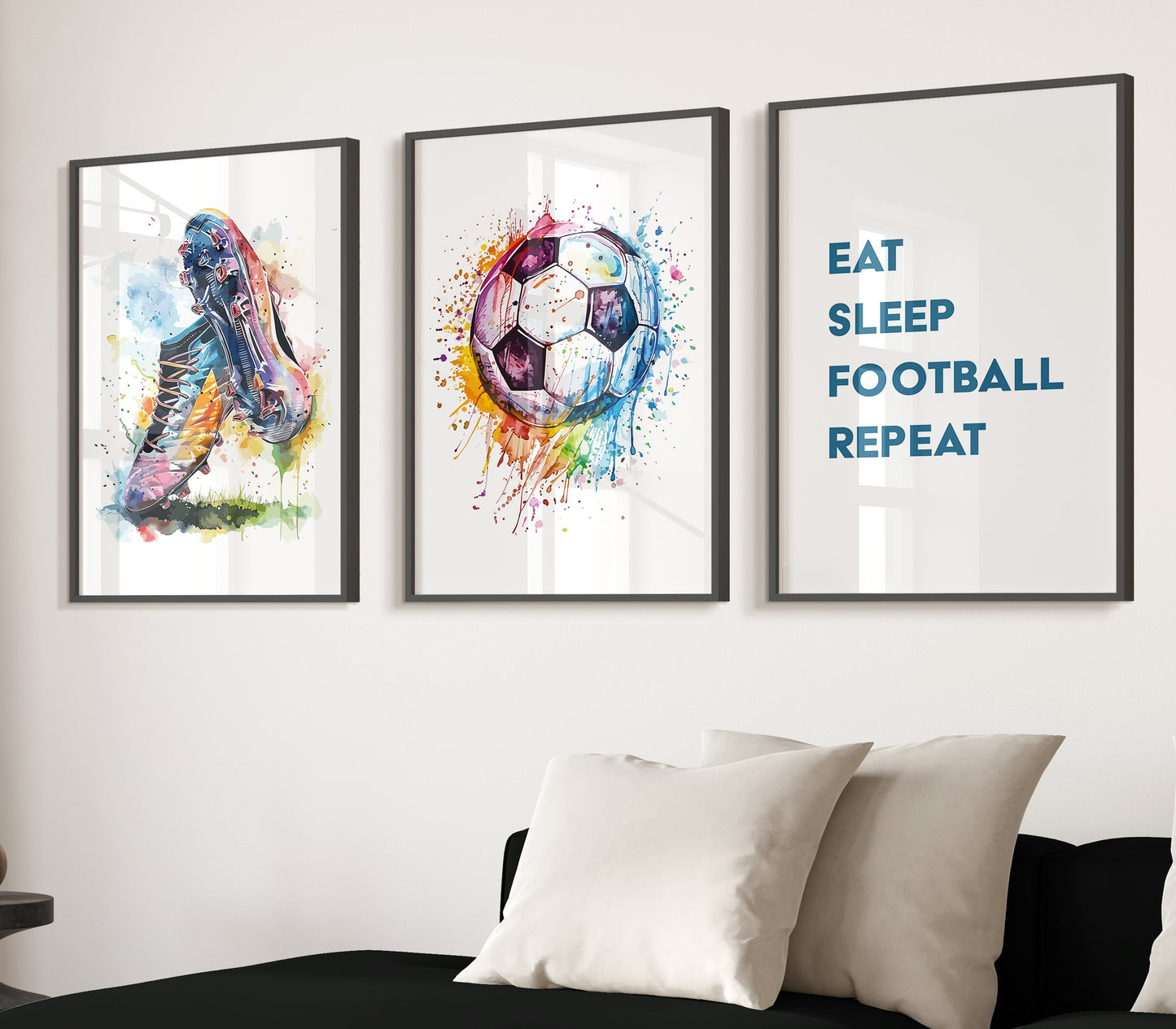 Football Wall Art Prints Football Room Boys Bedroom Decor, Kid Teen Bedroom Football Decor, Football Soccer Poster Gifts For Son Brother