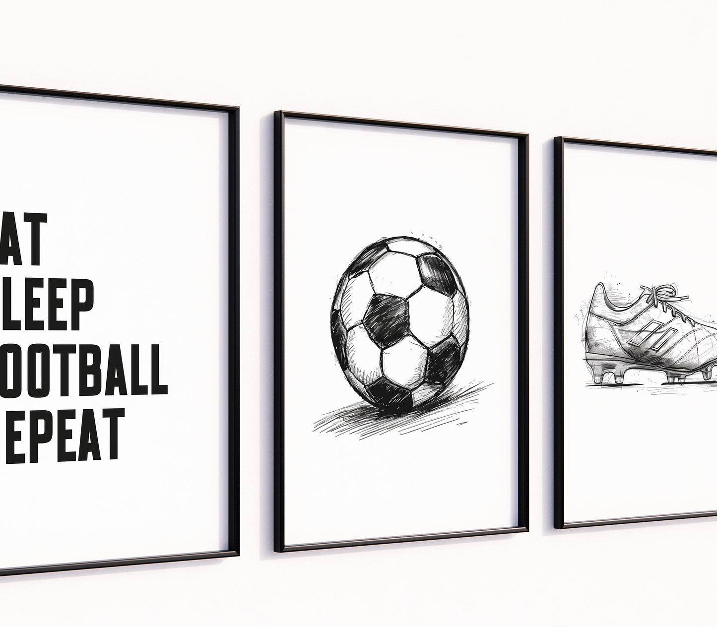 Football Wall Art, Football Prints, Boys Bedroom Decor, Kids Bedroom Football Decor, Footballer Gifts, Soccer Wall Art Prints, Gift For Boys