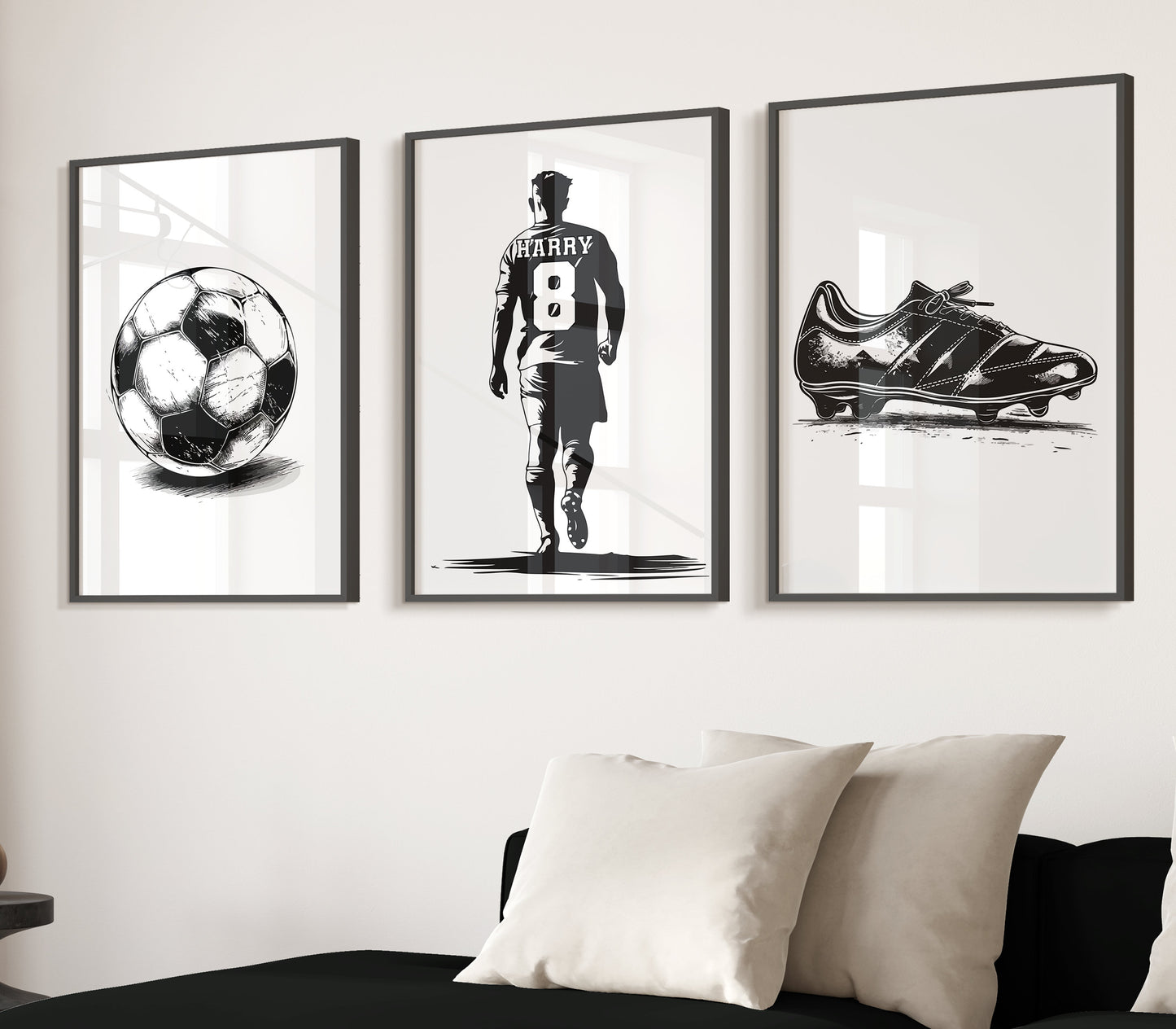 Personalised Football Wall Art Prints Custom Football Poster, Boys Bedroom Decor, Teen Room Decor, Football Wall Art, Football Prints Decor