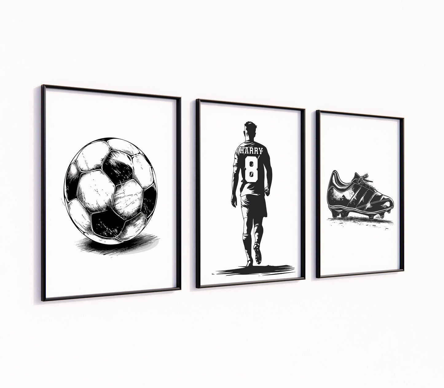 Personalised Football Wall Art Prints Custom Football Poster, Boys Bedroom Decor, Teen Room Decor, Football Wall Art, Football Prints Decor