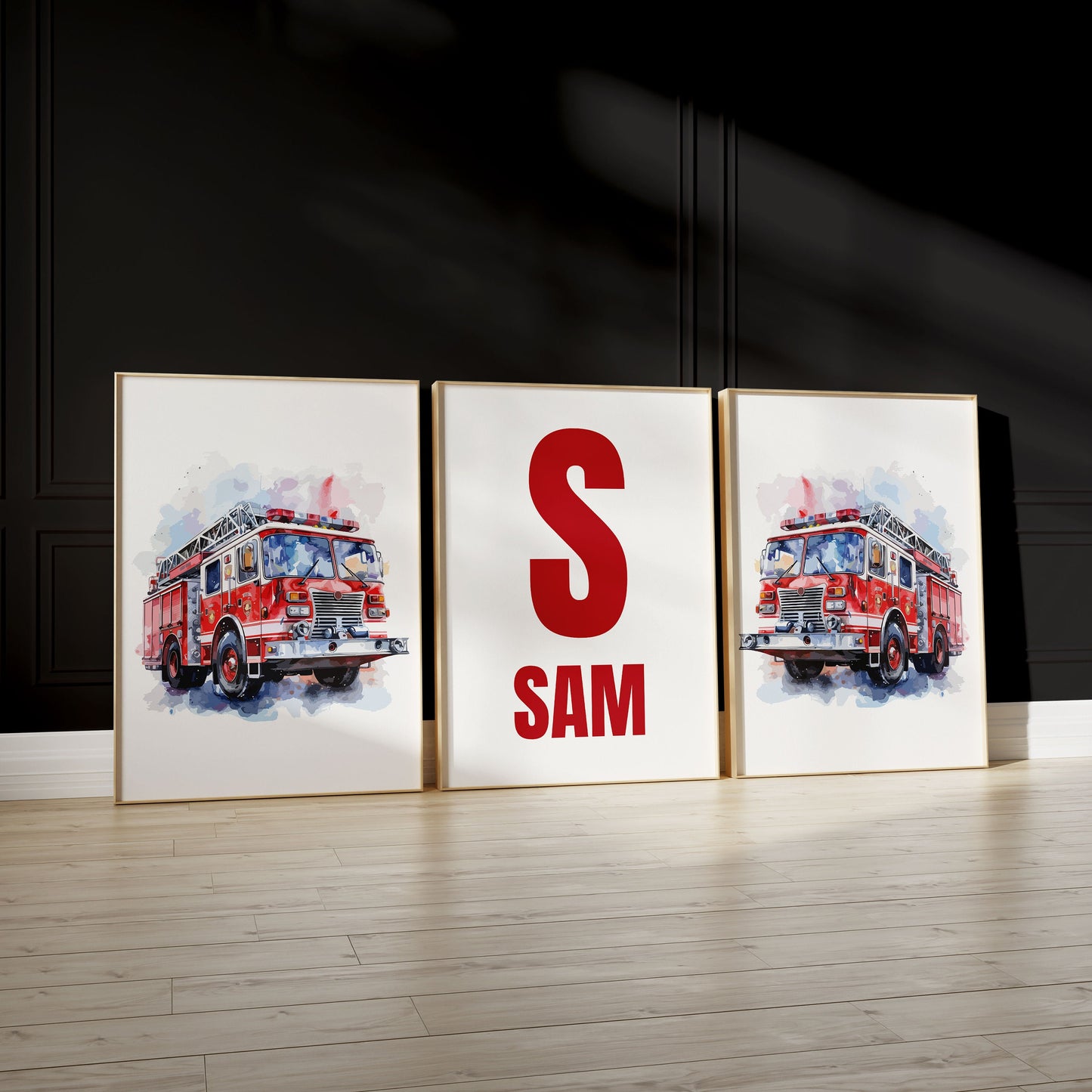 Kids Fire Engine Prints