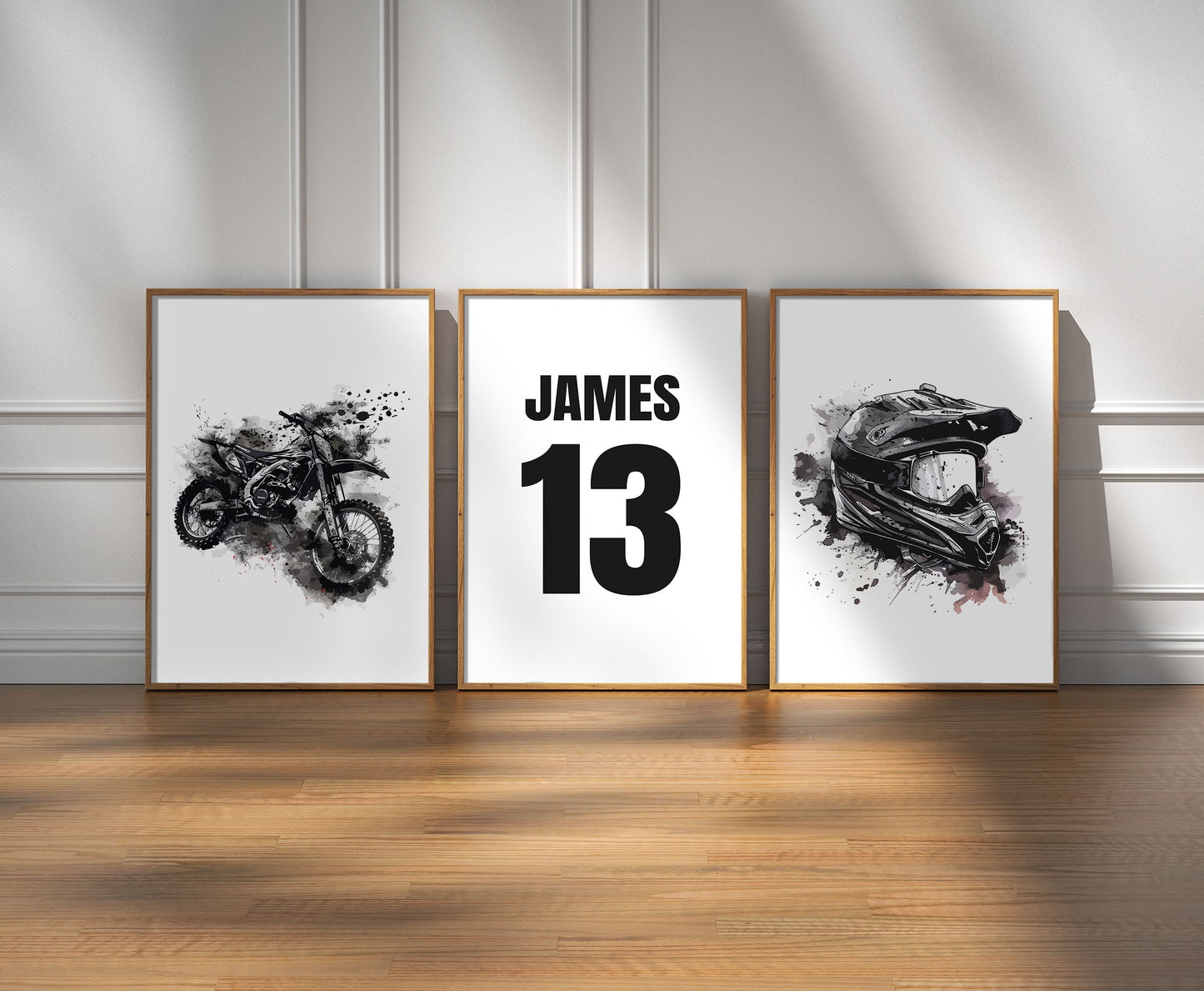 Motocross Prints Watercolour Dirt Bike Prints Motorcycle Print, Motocross Wall Art, Dirt Bike Wall Art, Boys Bedroom Decor, Teen Room Prints