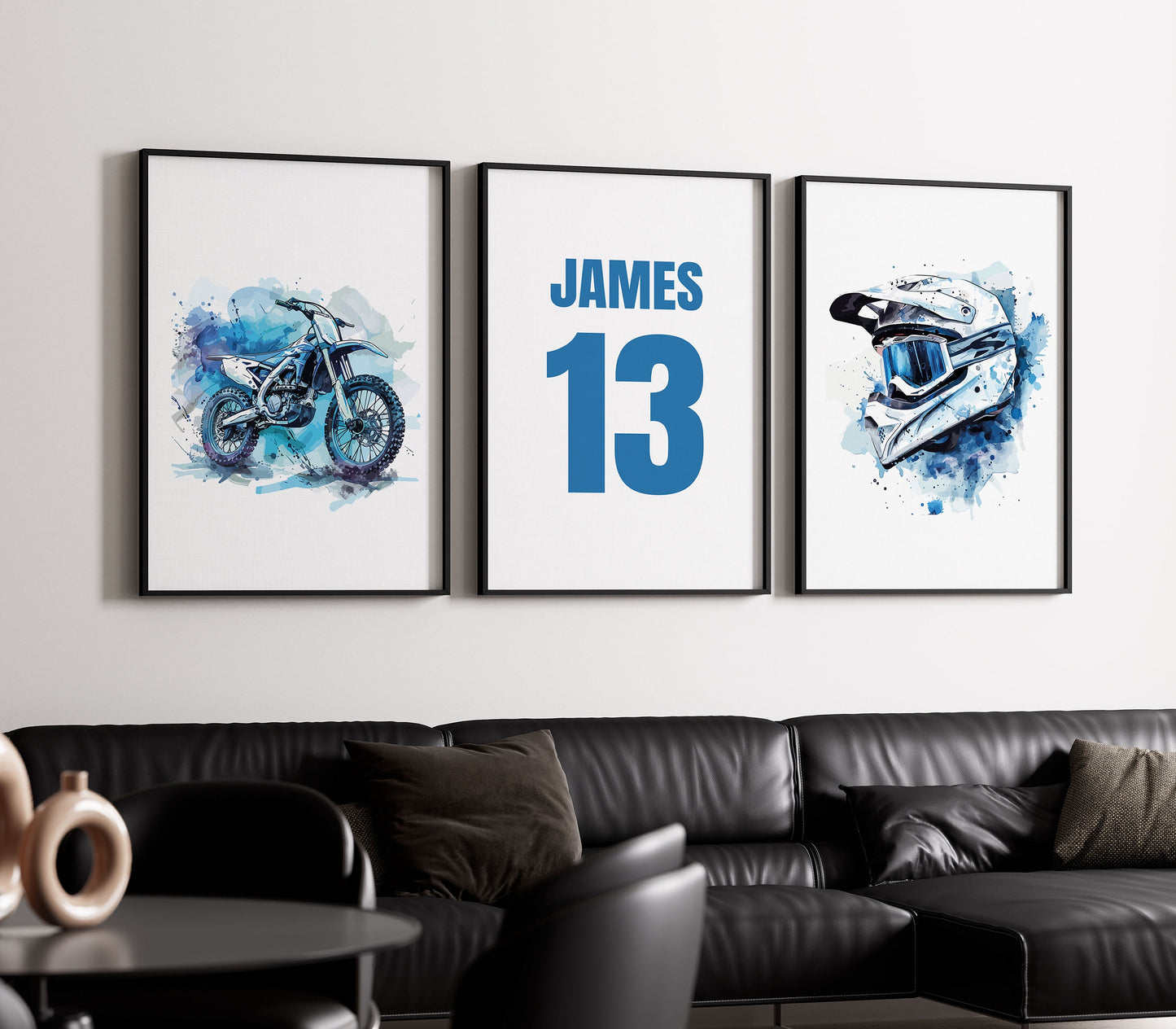 Motocross Prints Watercolour Dirt Bike Prints Motorcycle Print, Motocross Wall Art, Dirt Bike Wall Art, Boys Bedroom Decor, Teen Room Prints