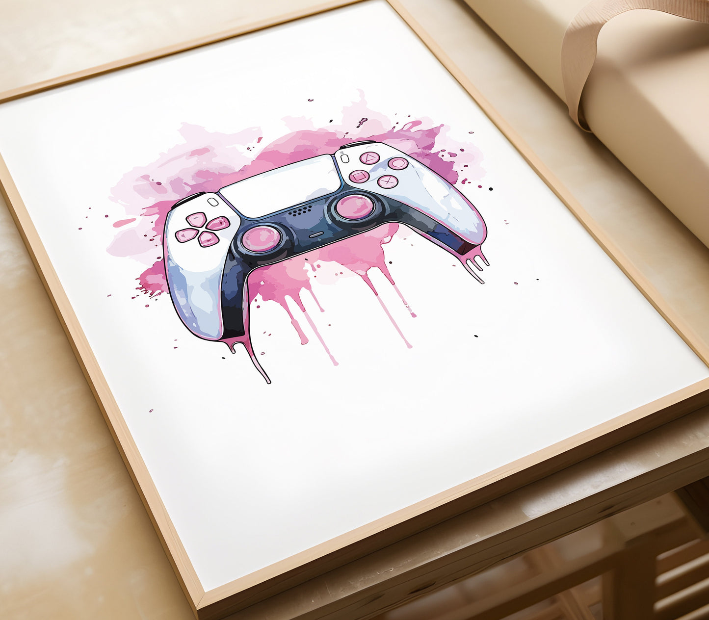 Personalised Gaming Prints, Gaming Decor, Gamer Wall Art, Teen Room Prints, Girls Bedroom Decor, Gaming Wall Art, Games Room Pink Wall Art