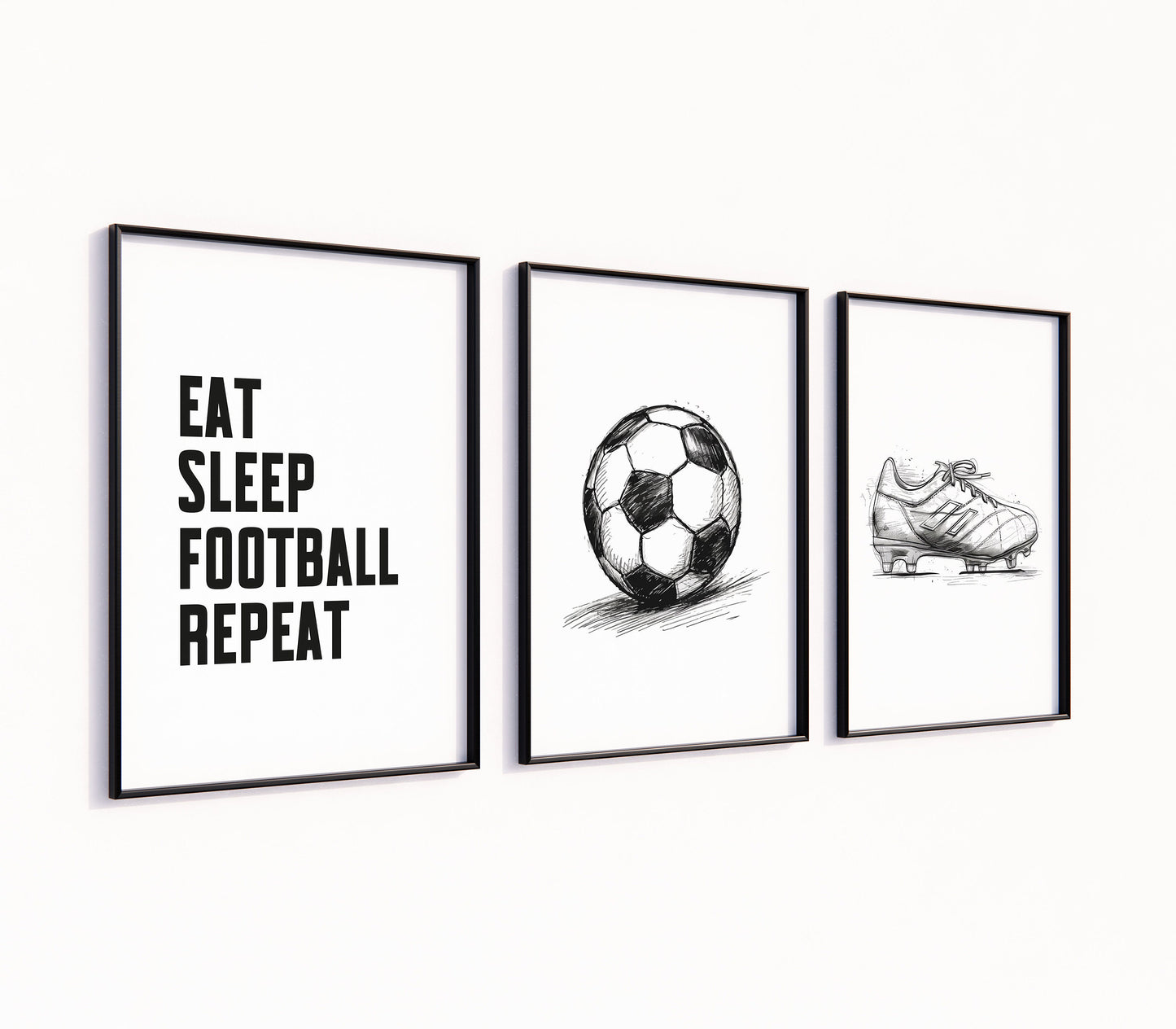 Football Wall Art, Football Prints, Boys Bedroom Decor, Kids Bedroom Football Decor, Footballer Gifts, Soccer Wall Art Prints, Gift For Boys