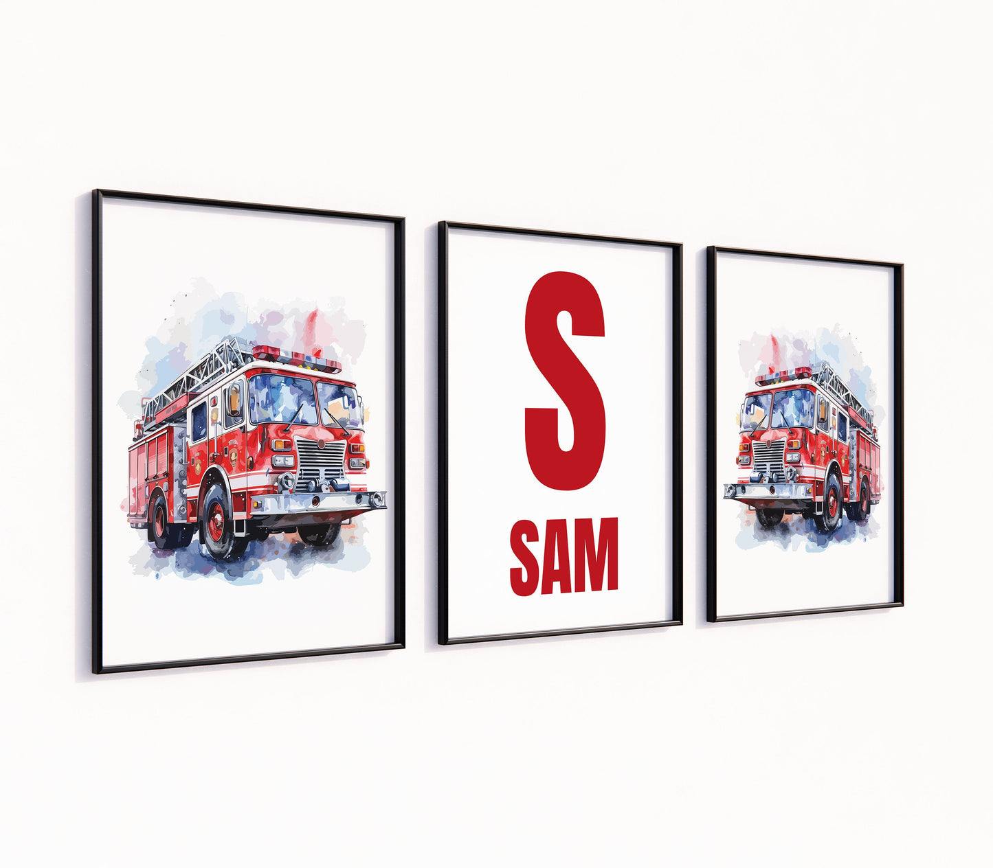 Kids Fire Engine Prints