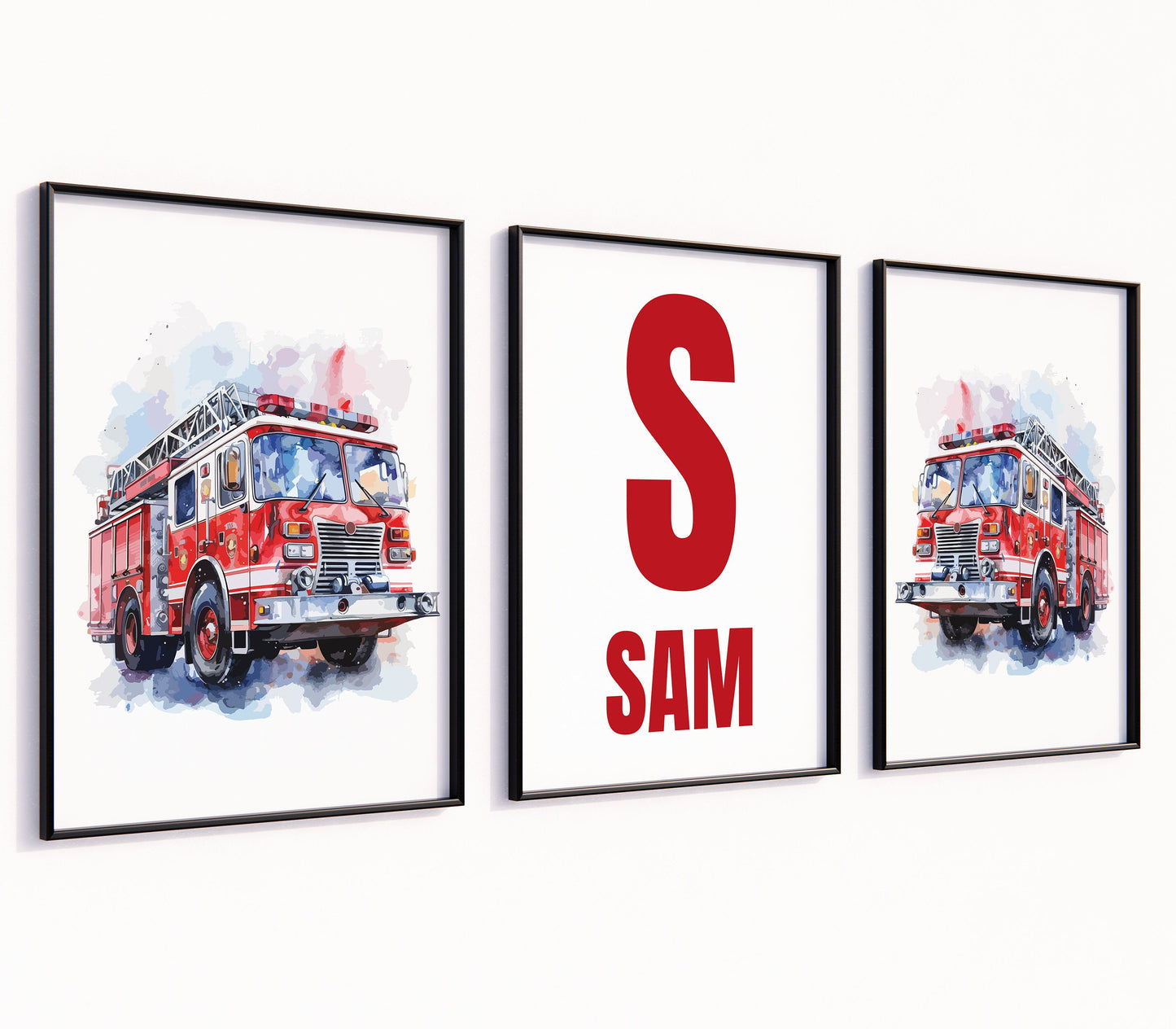 Kids Fire Engine Prints