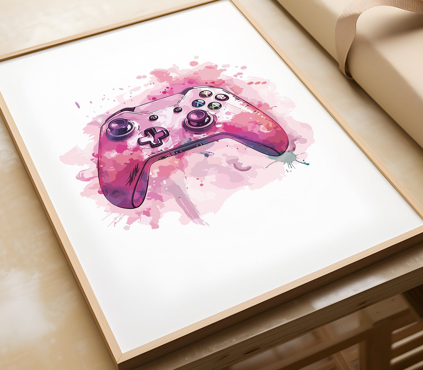 Personalised Gaming Prints, Gaming Decor, Gamer Wall Art, Teen Room Prints, Girls Bedroom Decor, Gaming Wall Art, Games Room Pink Wall Art