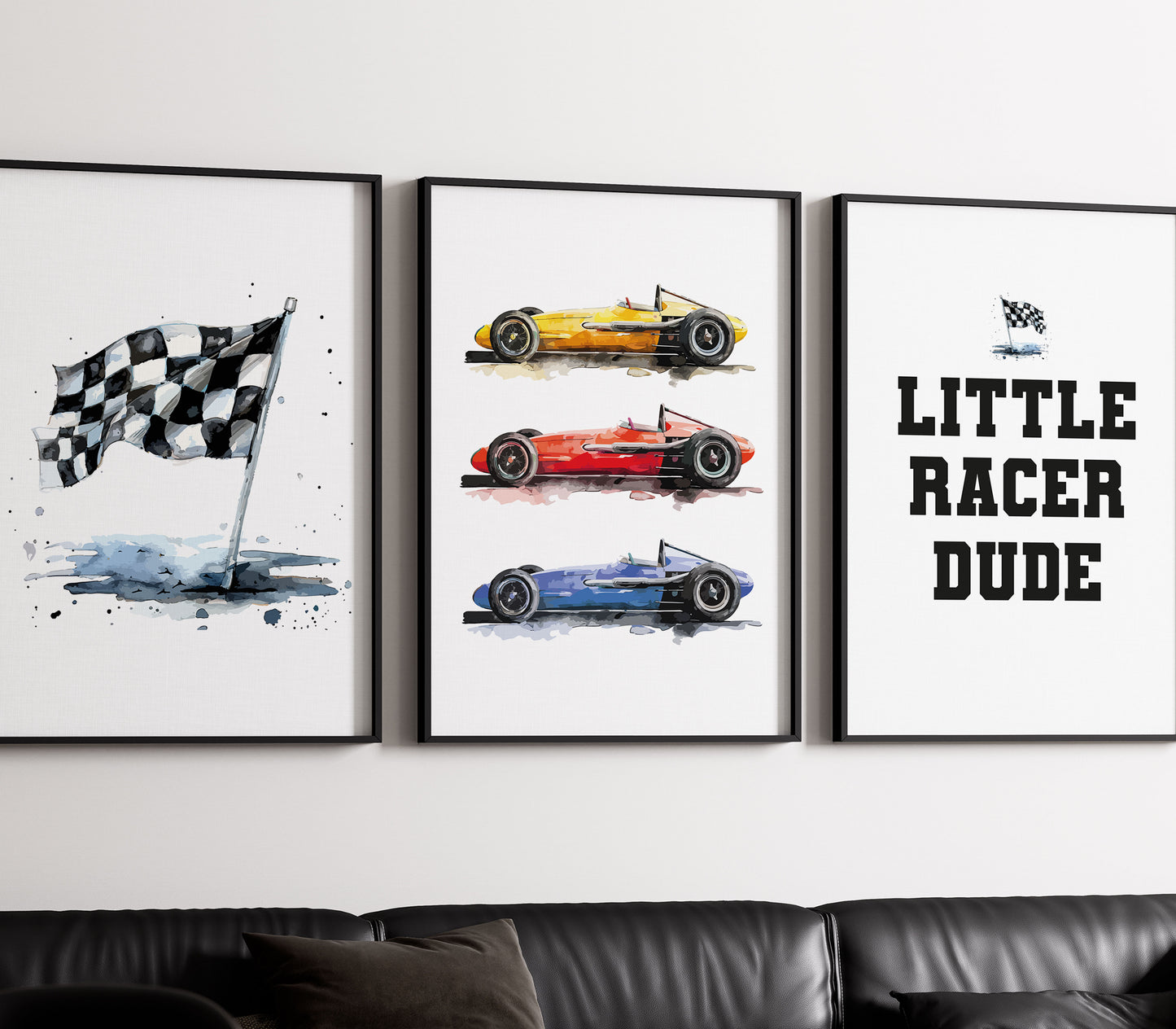 Racing Car Set of 3 Prints