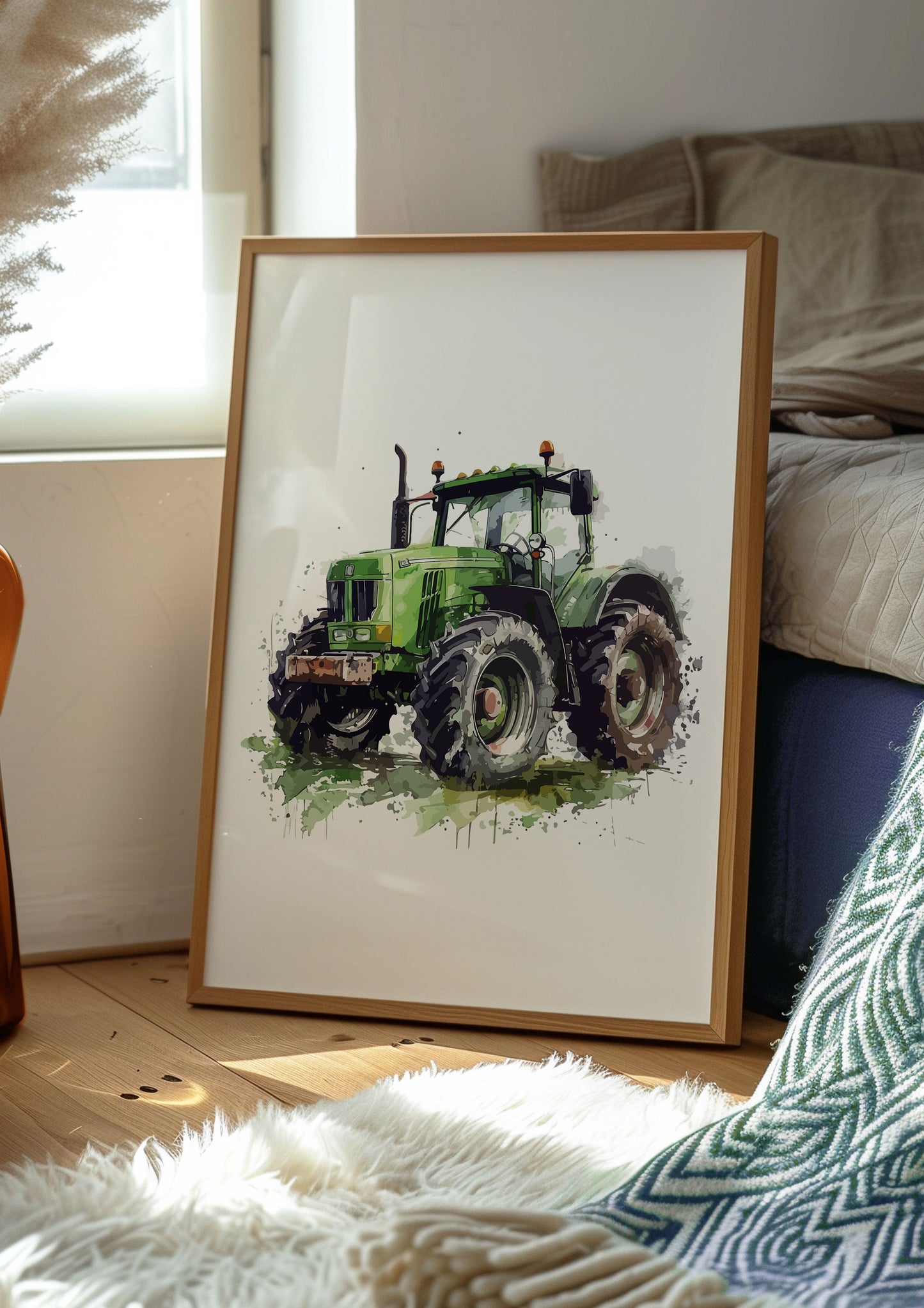 Personalised Tractor Nursery Prints