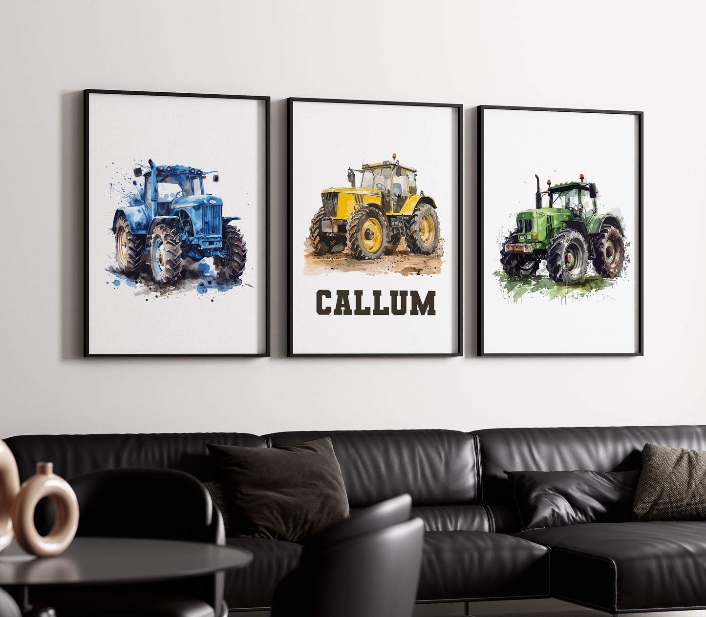 Personalised Tractor Nursery Prints