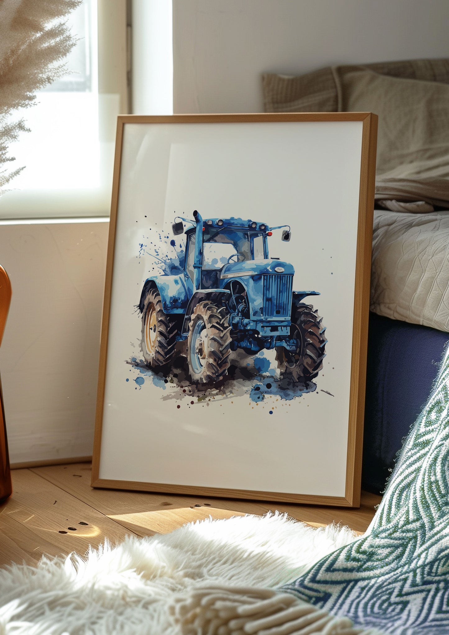 Personalised Tractor Nursery Prints